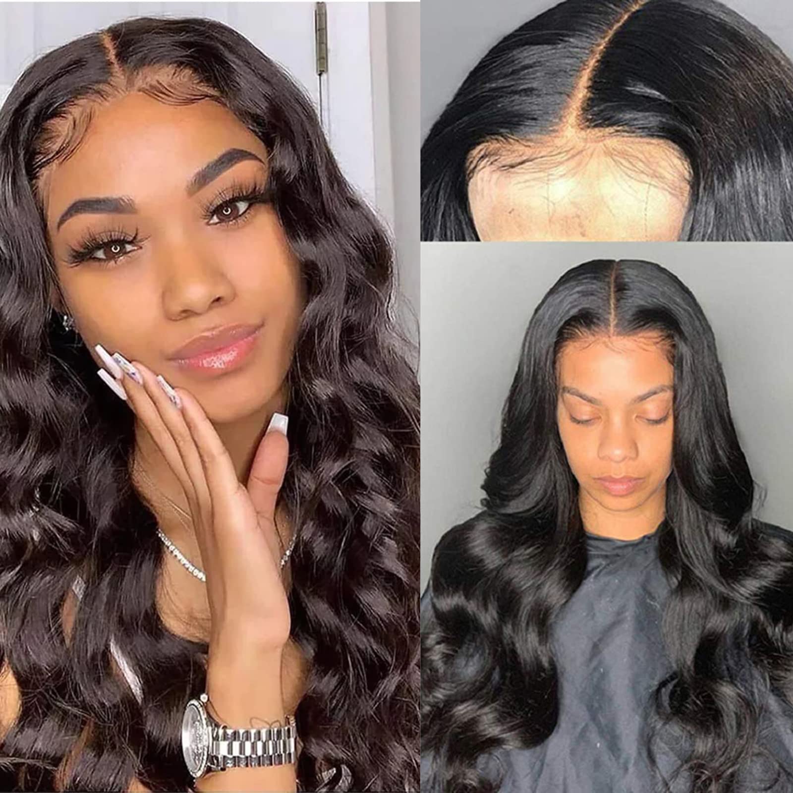 ISEE 150% Density Grade 9A Brazilian Virgin Human Hair Wigs - Body Wave 4x4 Lace Closure Wig with Baby Hair & Pre Plucked Hairline for Black Women (30 Inch, Natural Color) | Perfect for Daily Wear, Parties & Special Occasions