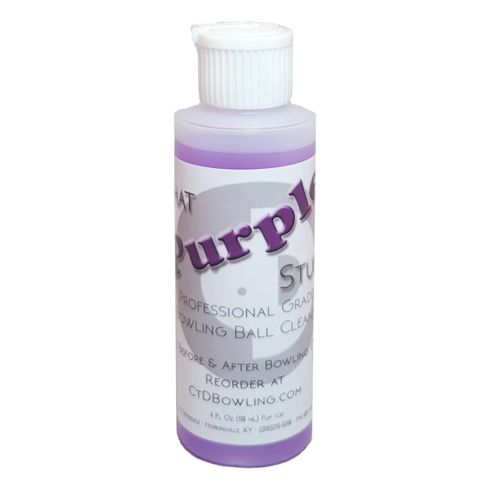 Purple Stuff Professional Grade Bowling Ball Cleaner – USBC Approved | Removes Dirt, Oil & Restores Tackiness | Enhances Performance | Perfect for League Play & Tournament Preparation