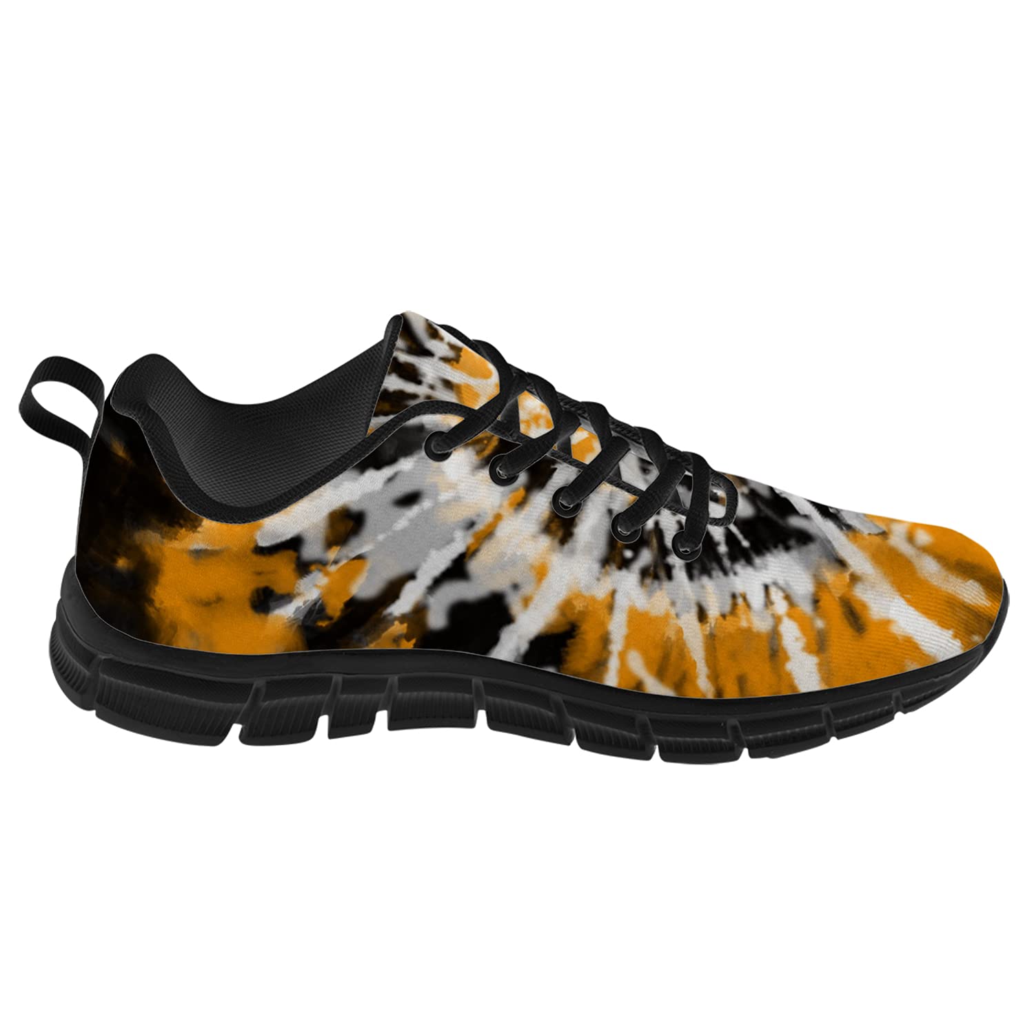 Unisex Yellow Tie-Dye Sneakers - Lightweight Breathable Tennis Shoes for Men & Women (Men's Size 11, Women's Size 13) - Perfect for Outdoor Activities, Running, and Casual Wear