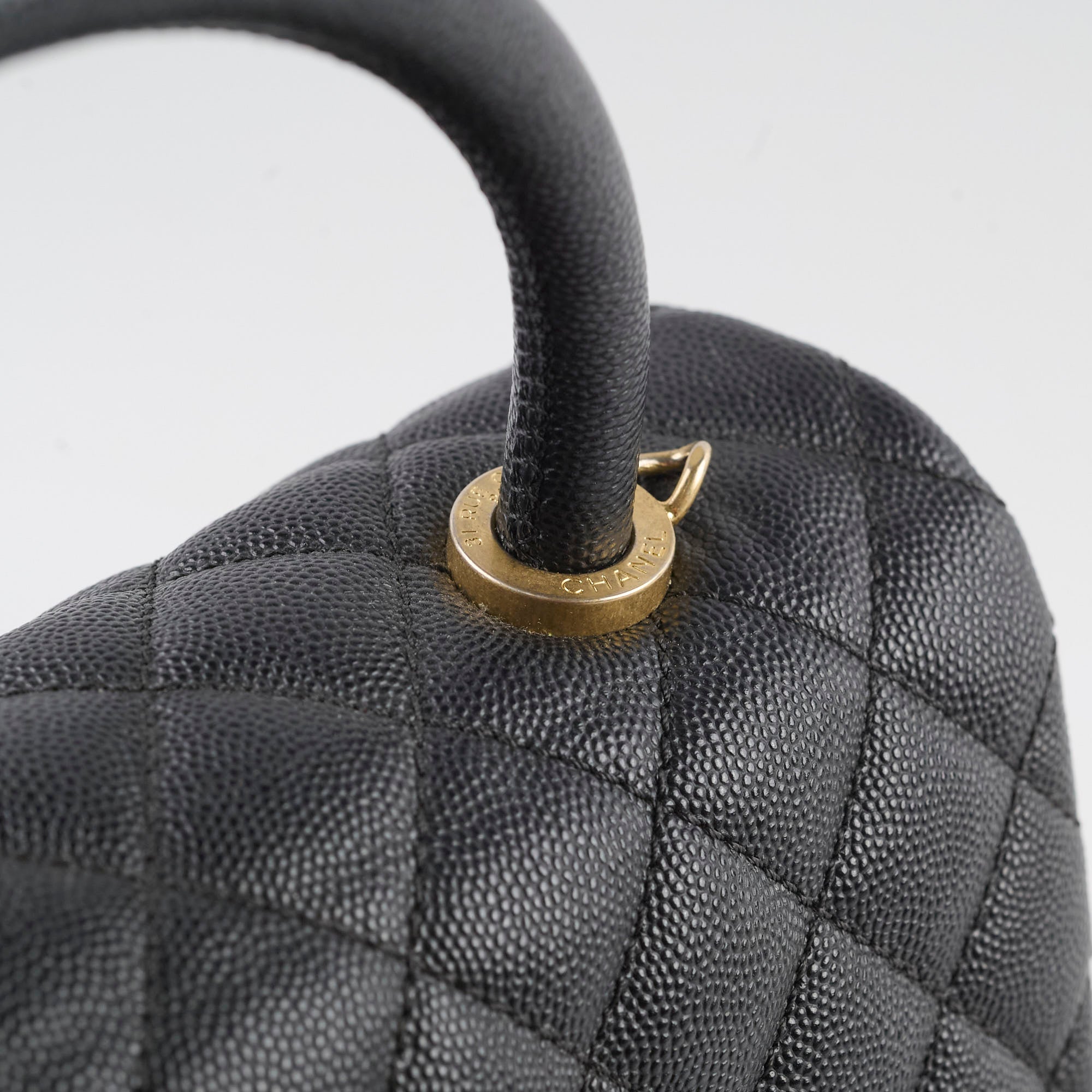 Chanel Medium COCO Handle Bag in Black Caviar Leather - Perfect for Work, Evening Events & Luxury Fashion Accessories