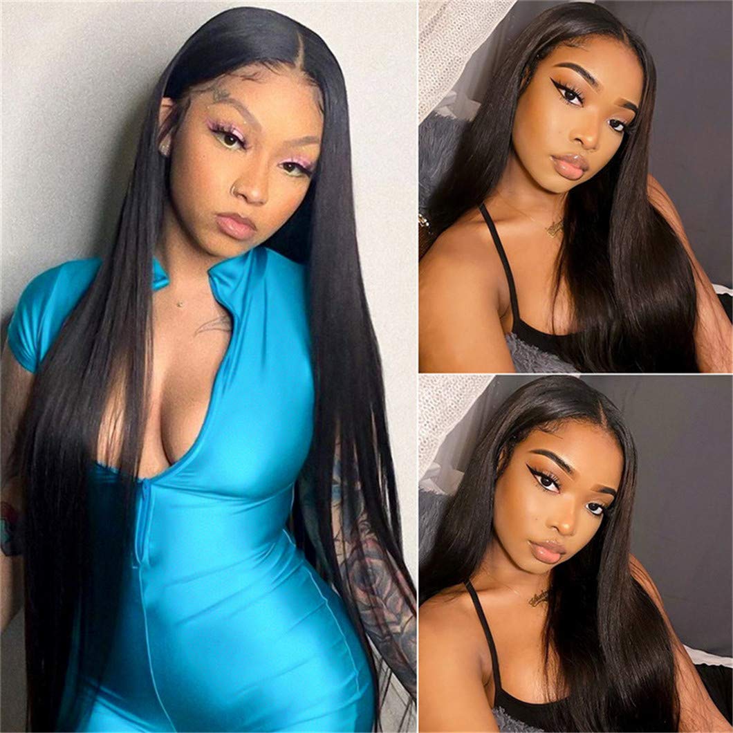 Brazilian Straight Human Hair U Part Wig for Women - No Lace Wig with Baby Hair & Big U Opening (150%, 180%, 18 Inches) - Perfect for Daily Wear, Parties & Special Occasions