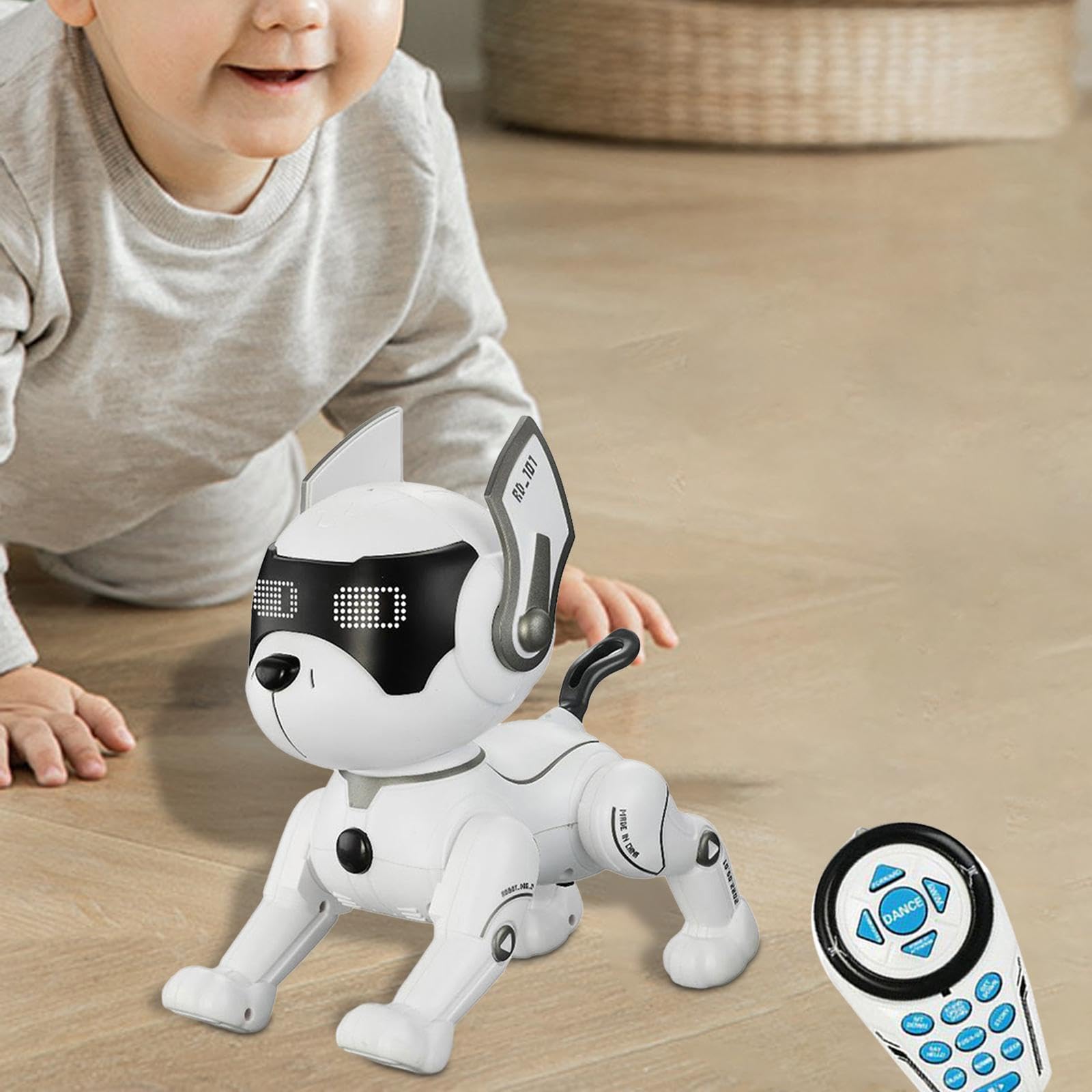 Folpus Smart Electronic Programmable RC Dancing Robot Dog Toy for Kids - Remote Control Interactive Pet Robot for Playtime & STEM Learning