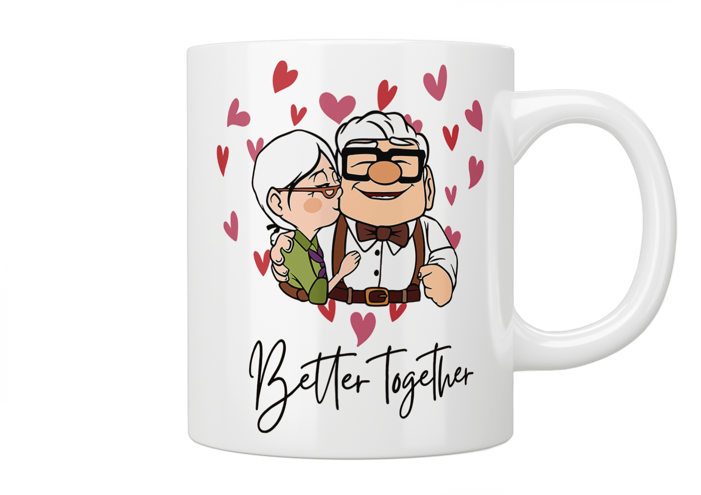Up: Better Together Mug - Inspirational Coffee Cup for Couples & Friends - Perfect for Coffee, Tea & Hot Drinks at Home, Office or Gifts