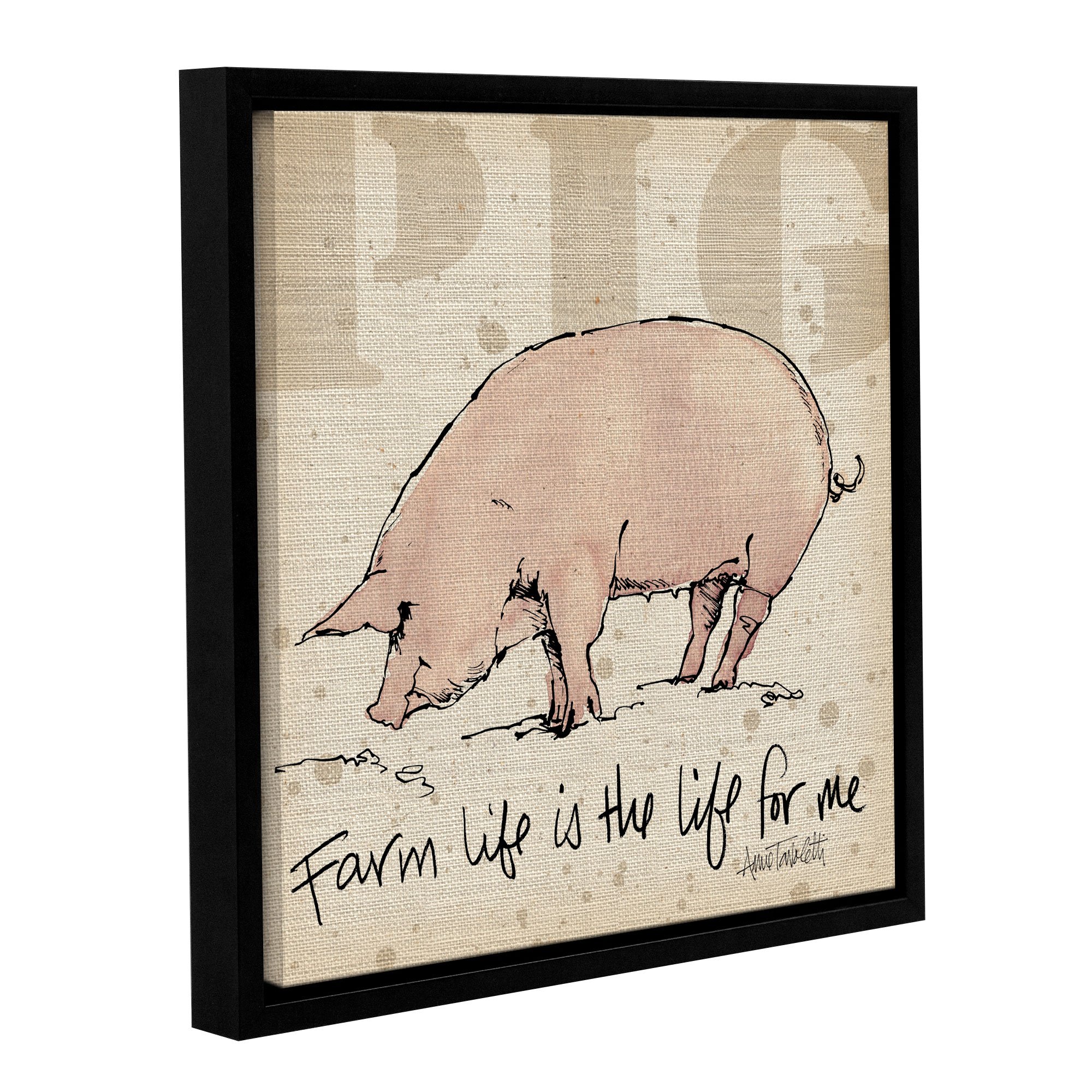 Anne Tavoletti 'Farm Life II' Gallery Wrapped Canvas Art Print - 18x18 Inches Countryside Wall Decor for Living Room, Bedroom & Office
