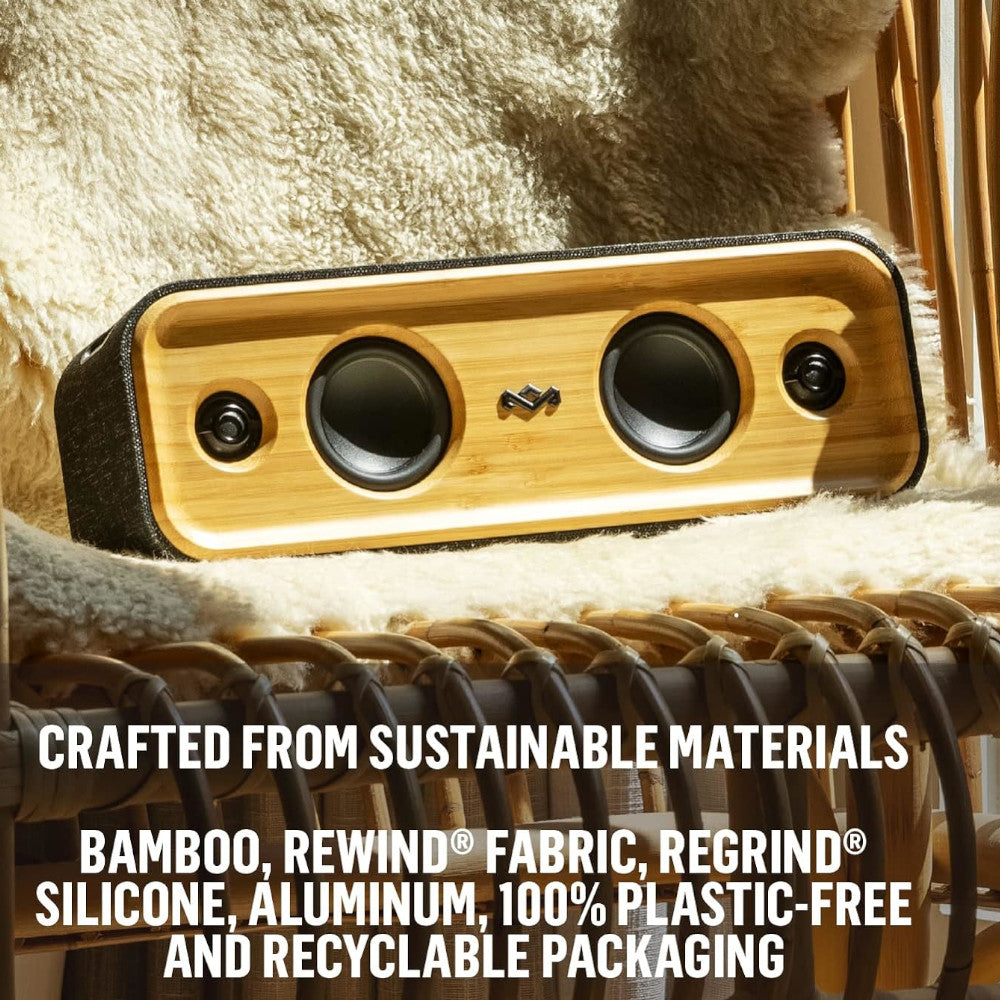 HOUSE OF MARLEY EM JA030 SB Get Together 2 Bluetooth Speaker - Blemished Packaging | Portable Wireless Speaker for Outdoor, Travel, Beach & Home Use