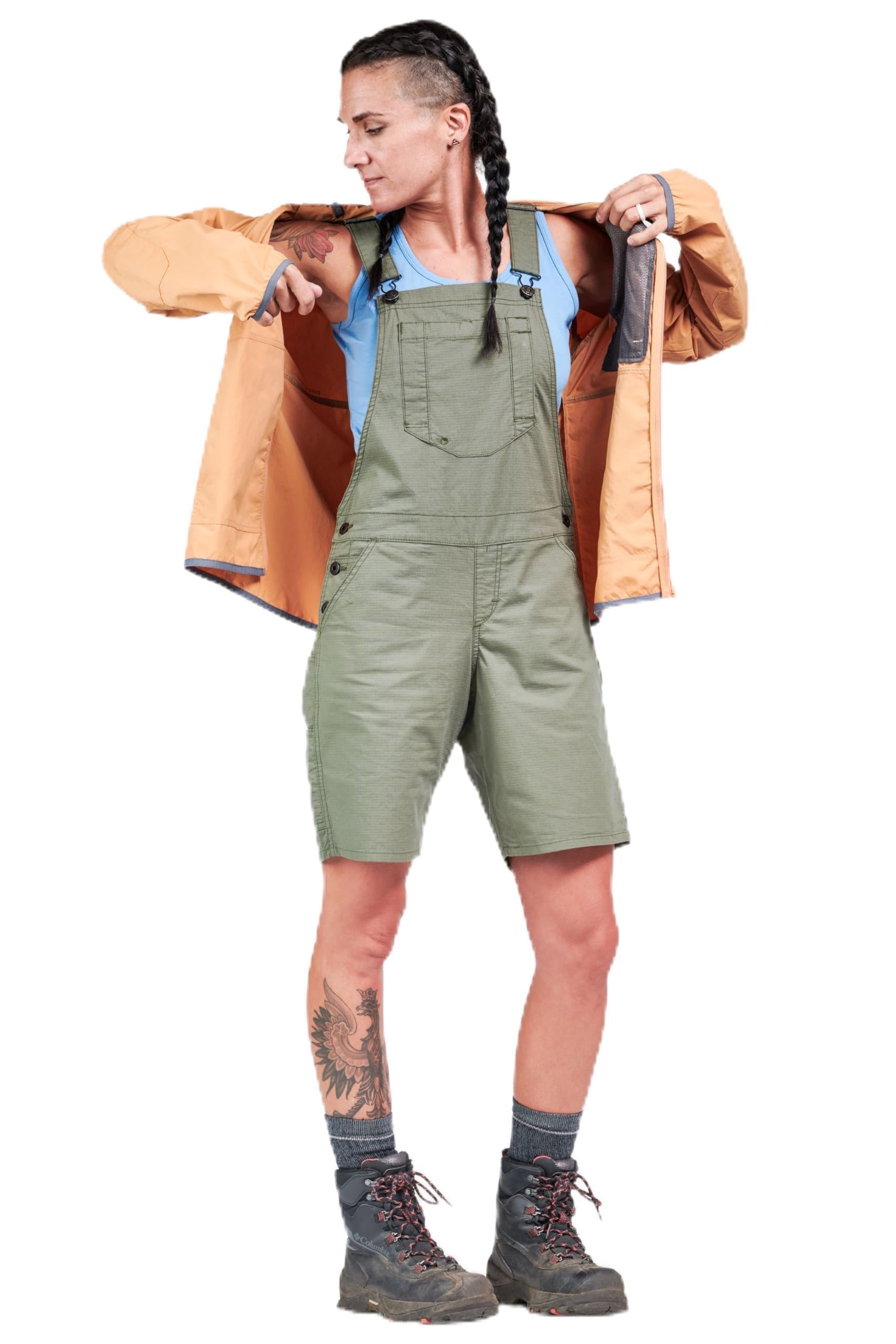 Durable Women's Dovetail Workwear Overalls with 13 Pockets - Heavy Duty Utility Coveralls for Farming, Construction & Outdoor Work