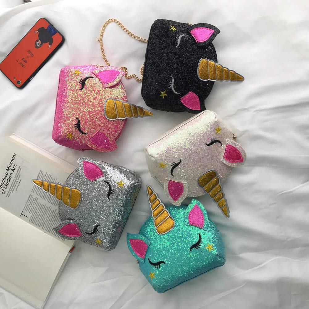 Unicorn PU Leather Crossbody Bag for Women & Girls - Small Shoulder Purse Handbag - Perfect for School, Parties & Everyday Use