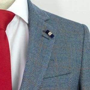 Cavani Delray Duckegg Slim Fit Tweed Style Blazer for Men - Elegant Business Casual Jacket for Office, Weddings & Special Occasions