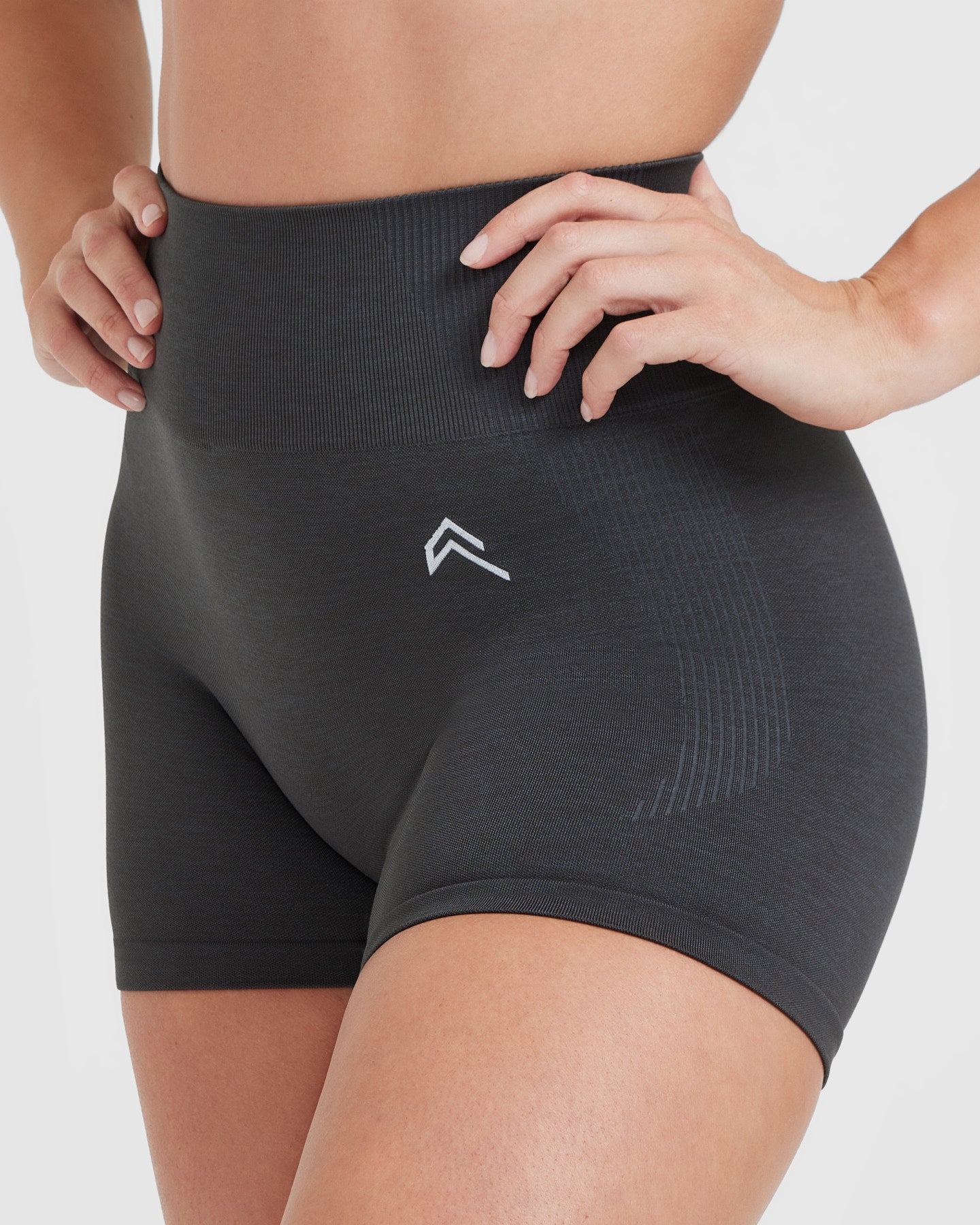 Classic Seamless 2.0 Booty Shorts for Women - High Waisted Yoga Shorts | Coal Marl | Perfect for Workout, Gym, Yoga & Lounge Wear