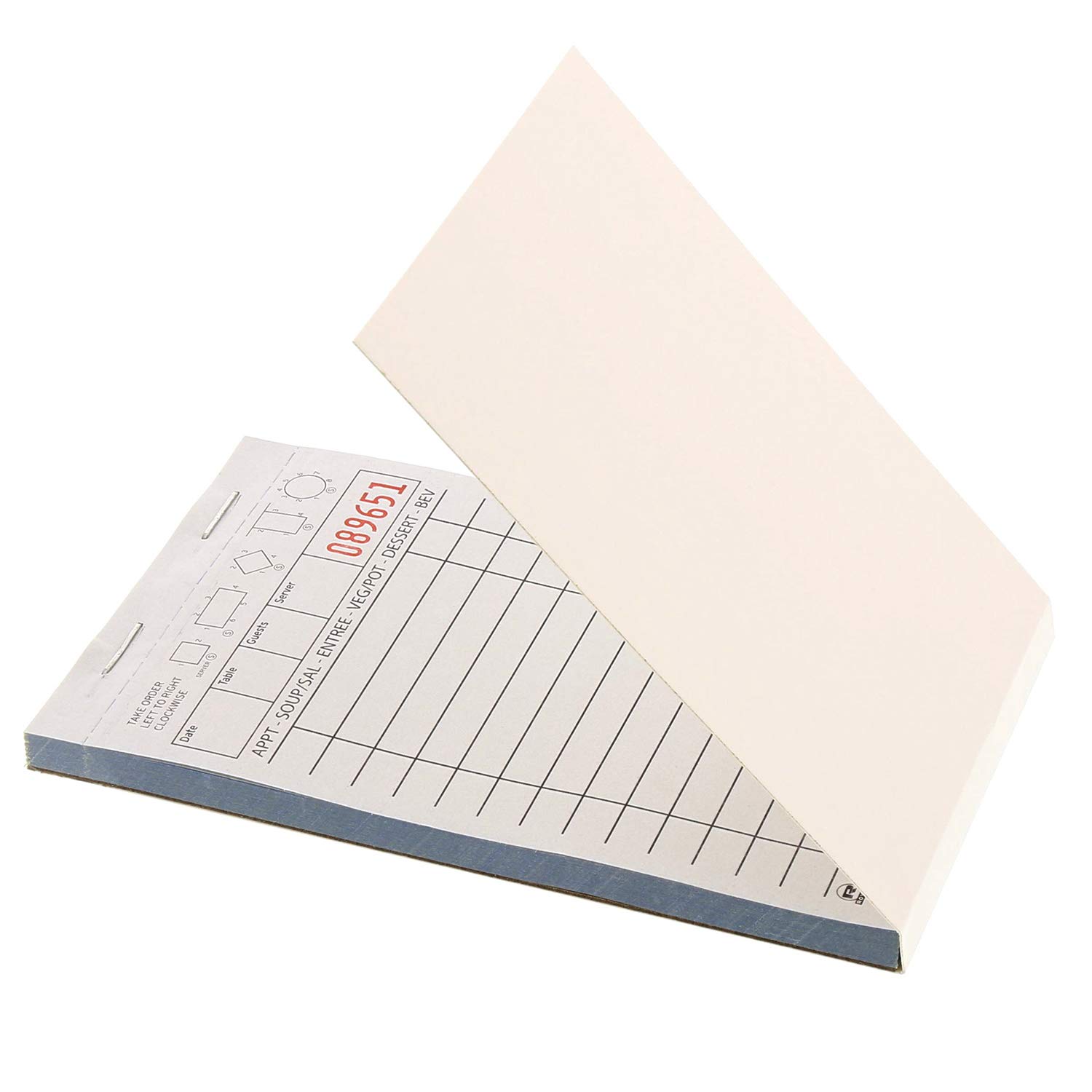 Royal White Guest Check Paper - Carbonless 2-Part Booked with 13 Lines (Case of 100 Books) | Perfect for Restaurants, Cafes, and Hospitality Businesses