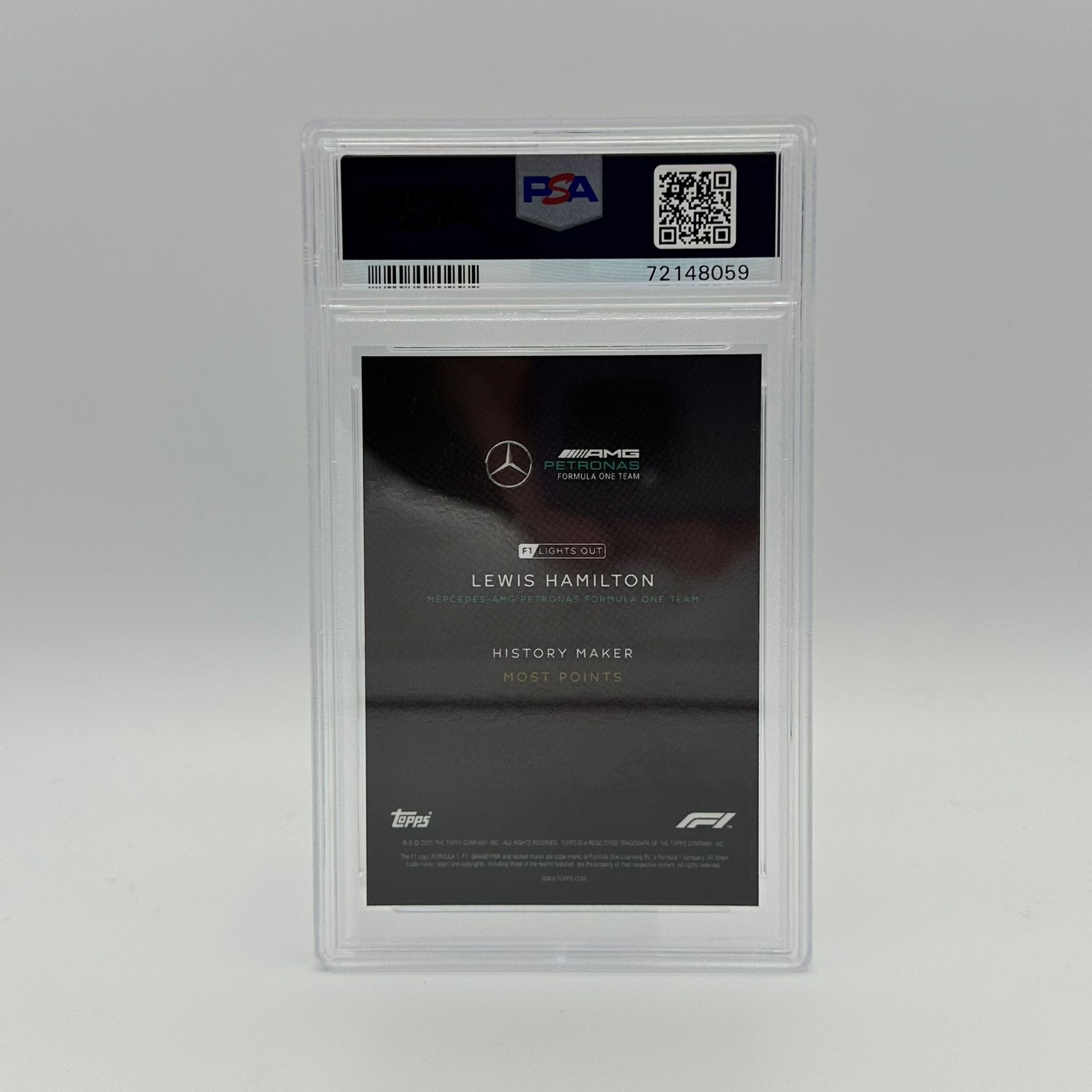 PSA 9 Graded 30/50 Lewis Hamilton History Maker Trading Card - Perfect for F1 Collectors, Sports Memorabilia Enthusiasts & Investment Portfolio