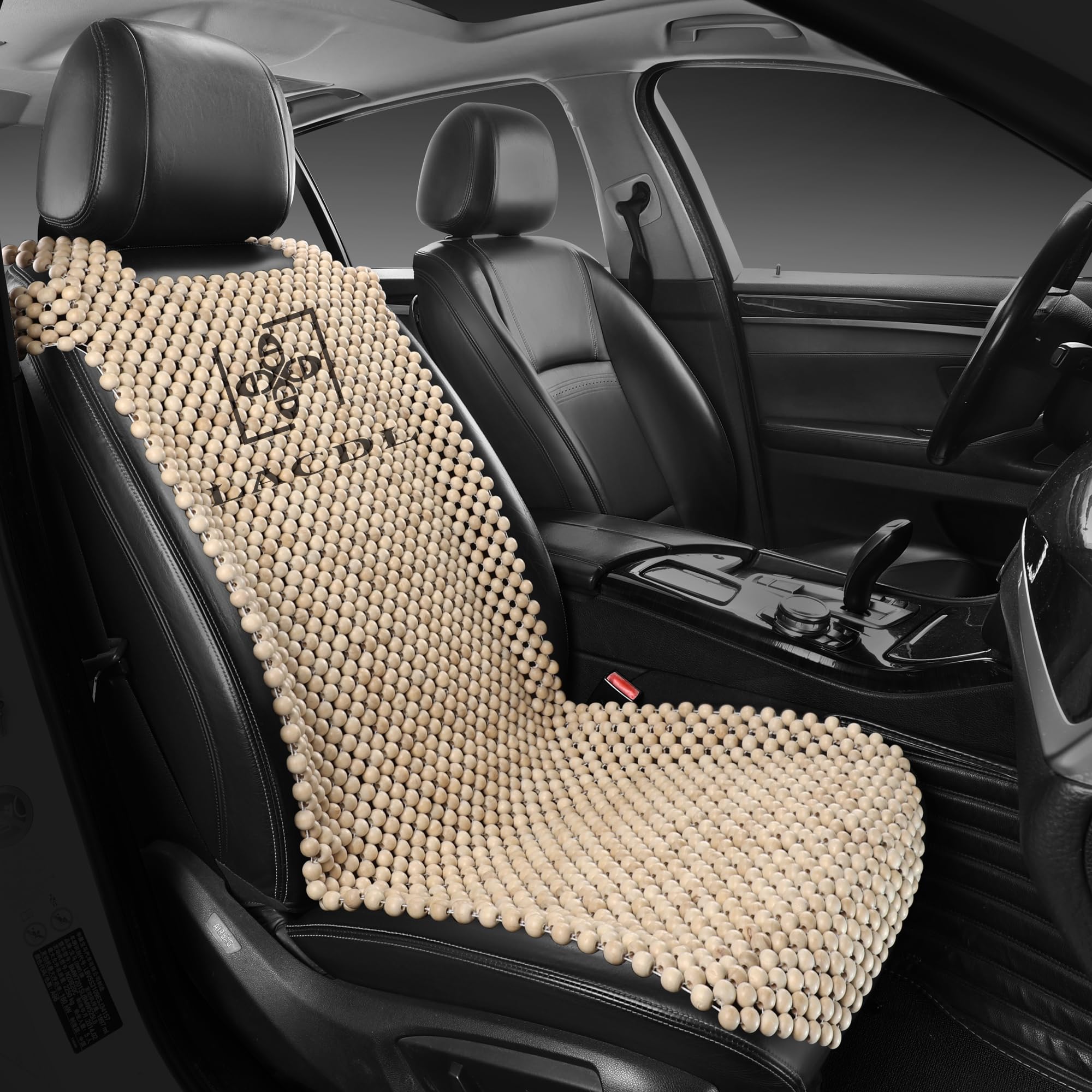 Natural Wood Beaded Car Seat Covers - Breathable Cooling Seat Cushion for Cars & Trucks | Ventilated Auto Seat Pad | Summer Sweat Protection | Perfect for Hot Weather Commuting & Long Road Trips (Burlywood)