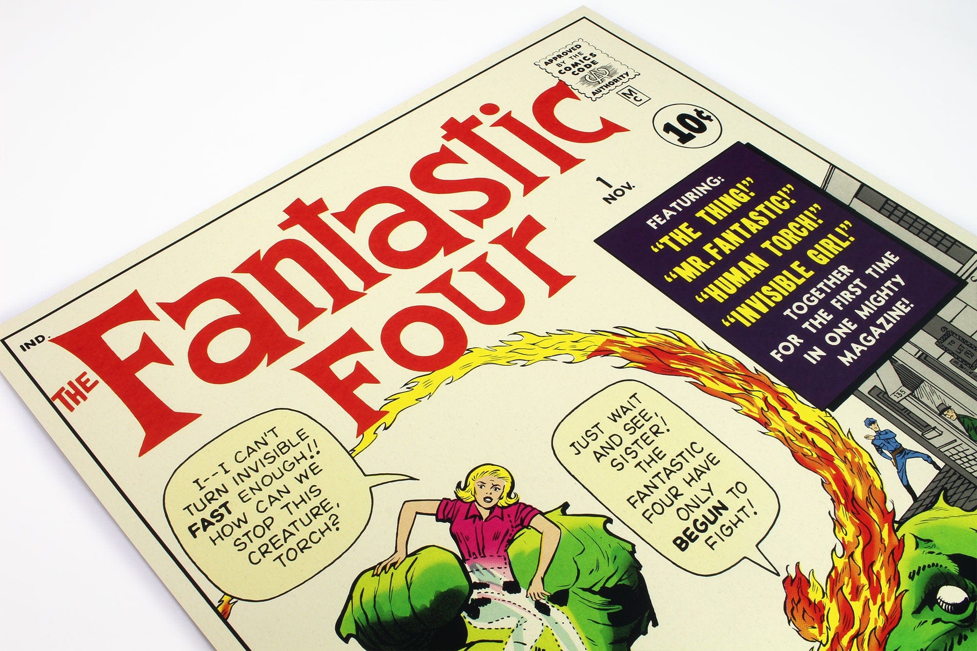 Fantastic Four #1 Screenprinted Poster - Marvel Comics Collectible Art Print for Home & Office Decor