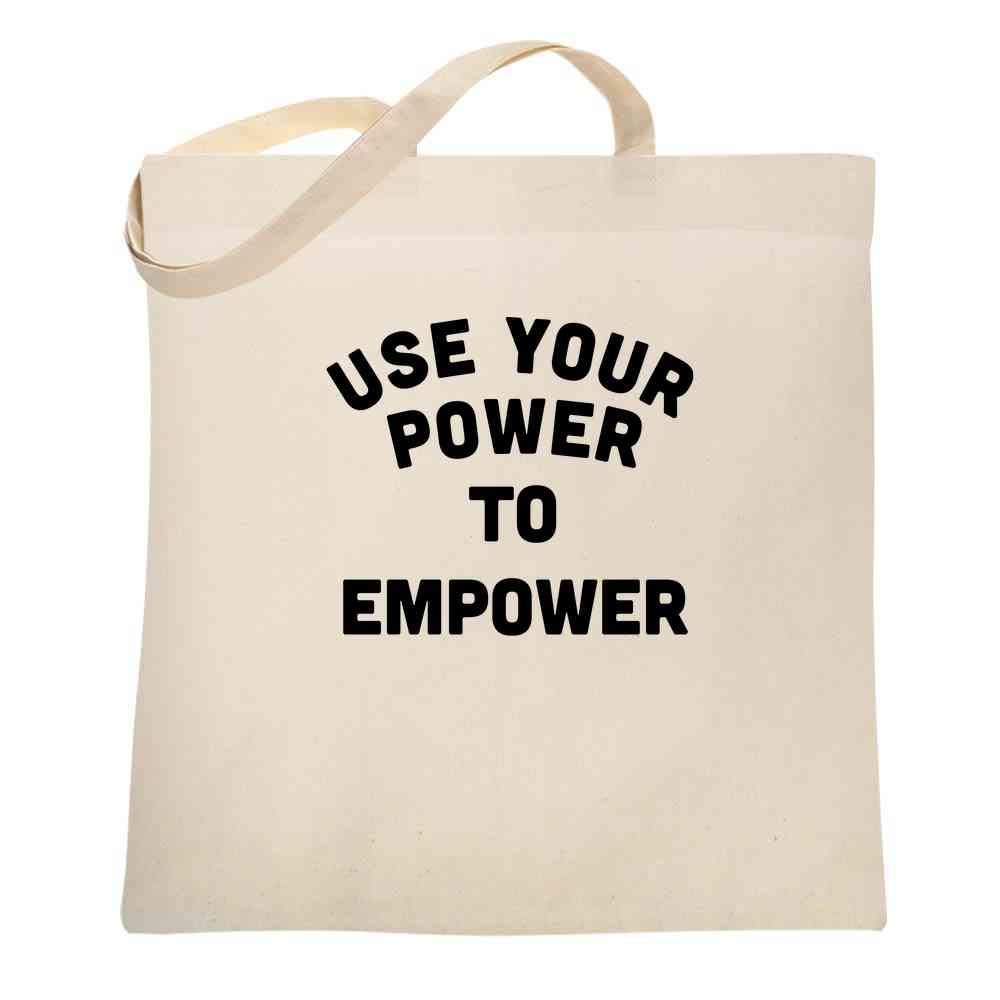 Empower Women Feminist Large Canvas Tote Bag - Reusable Grocery Shopping Bag for Women - Perfect for Work, School, Beach & Everyday Use
