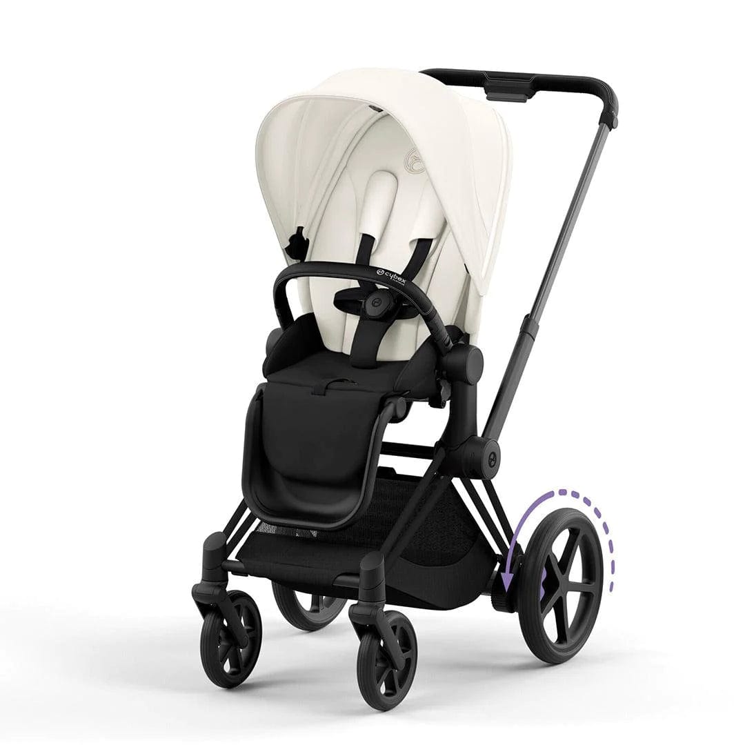 Cybex ePriam 2 Complete Stroller in Matte Black - Premium Baby Stroller with Adjustable Seat & Large Storage Basket | Perfect for Urban Walks, Shopping & Travel