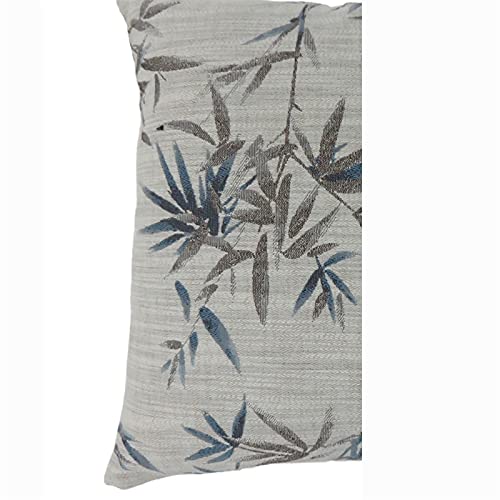 Furniture of America Davenport Fabric Large Throw Pillow Set of 2 - Blue Decorative Cushions for Sofa, Bed & Living Room