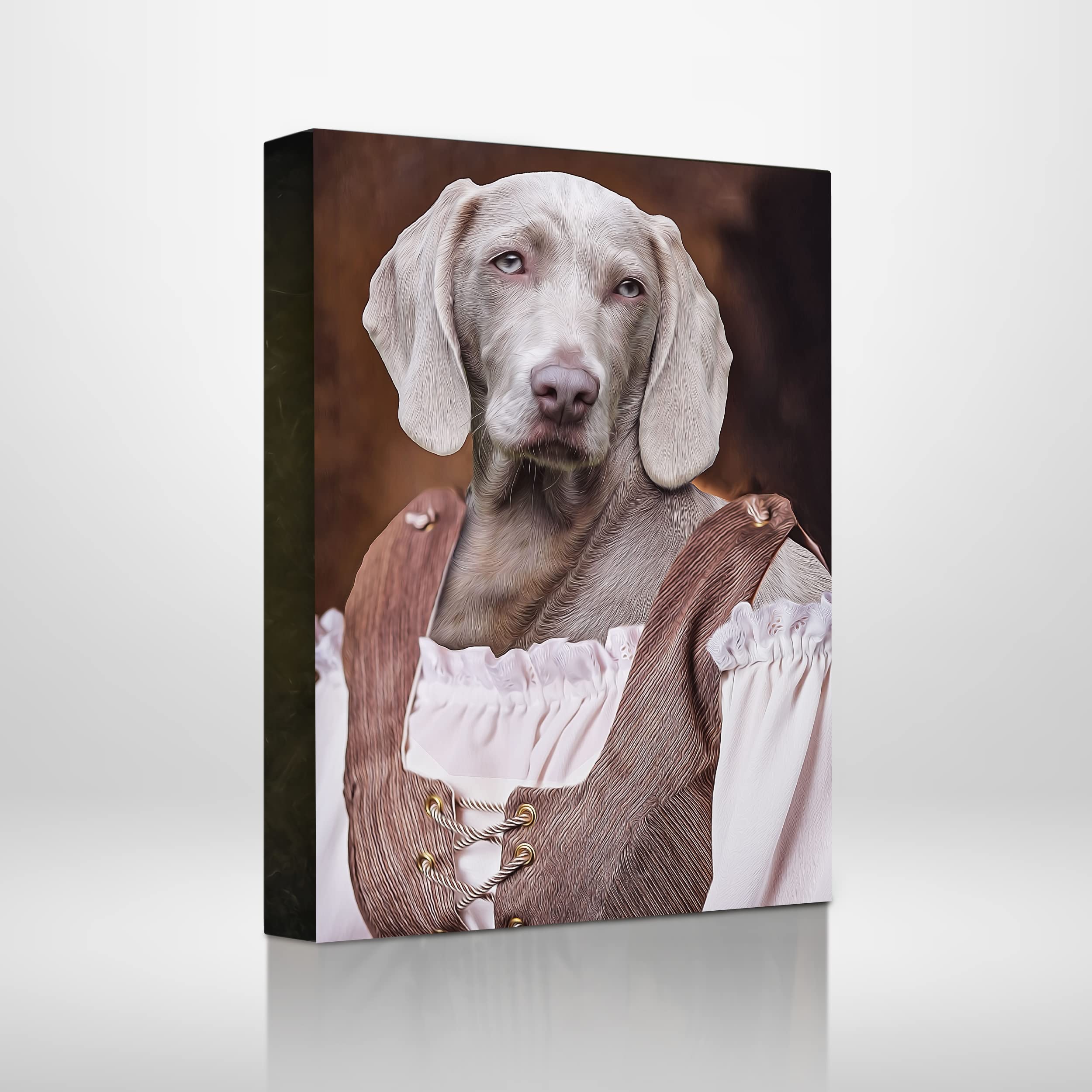 Custom Dog Portrait Prints - Personalized Pet Art with Your Dog's Photo - Framed Canvas Wall Art for Home Decor (18x24 Inch) - Perfect for Living Room, Bedroom & Gifts