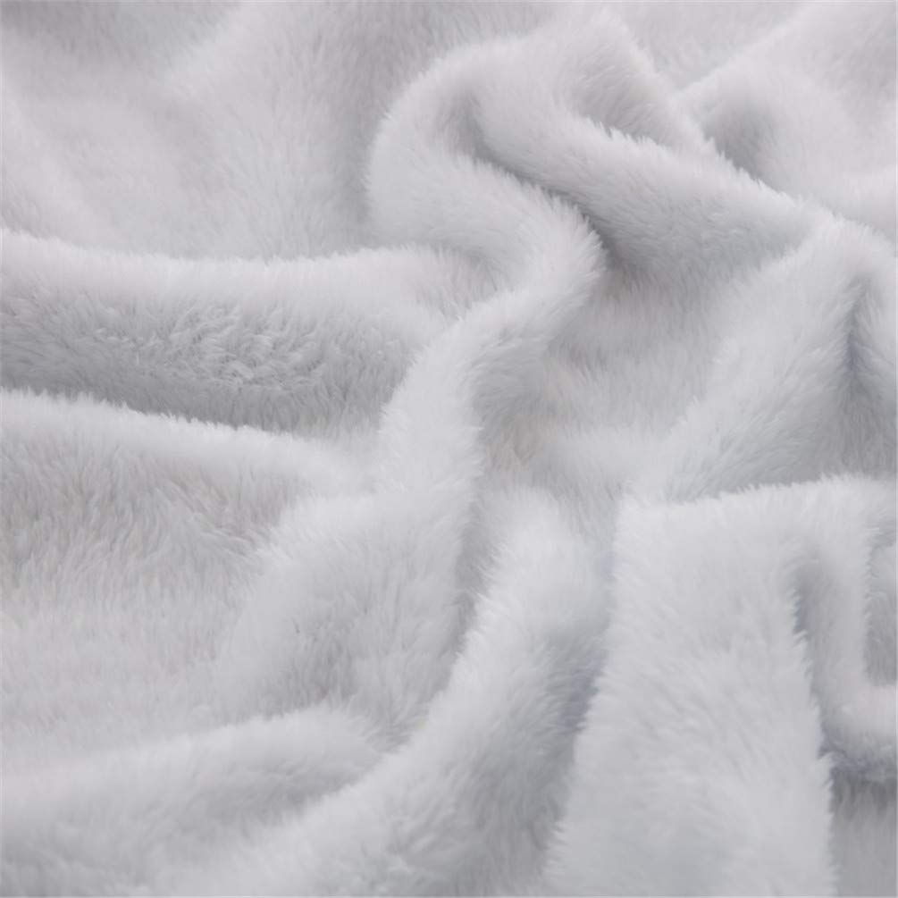 Super Soft Cozy Fleece Soccer Blanket - 3D Printed Black & White Football Design - 59