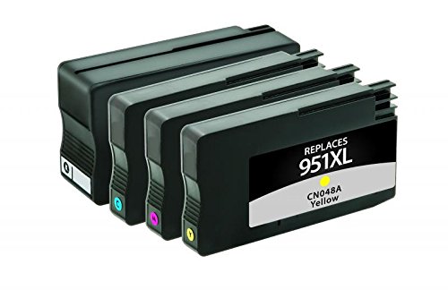 High Yield Remanufactured Ink Cartridges for HP 950XL/951XL (4-Pack) - Black, Cyan, Magenta, Yellow | Compatible with HP OfficeJet Pro Printers | Ideal for Home & Office Printing