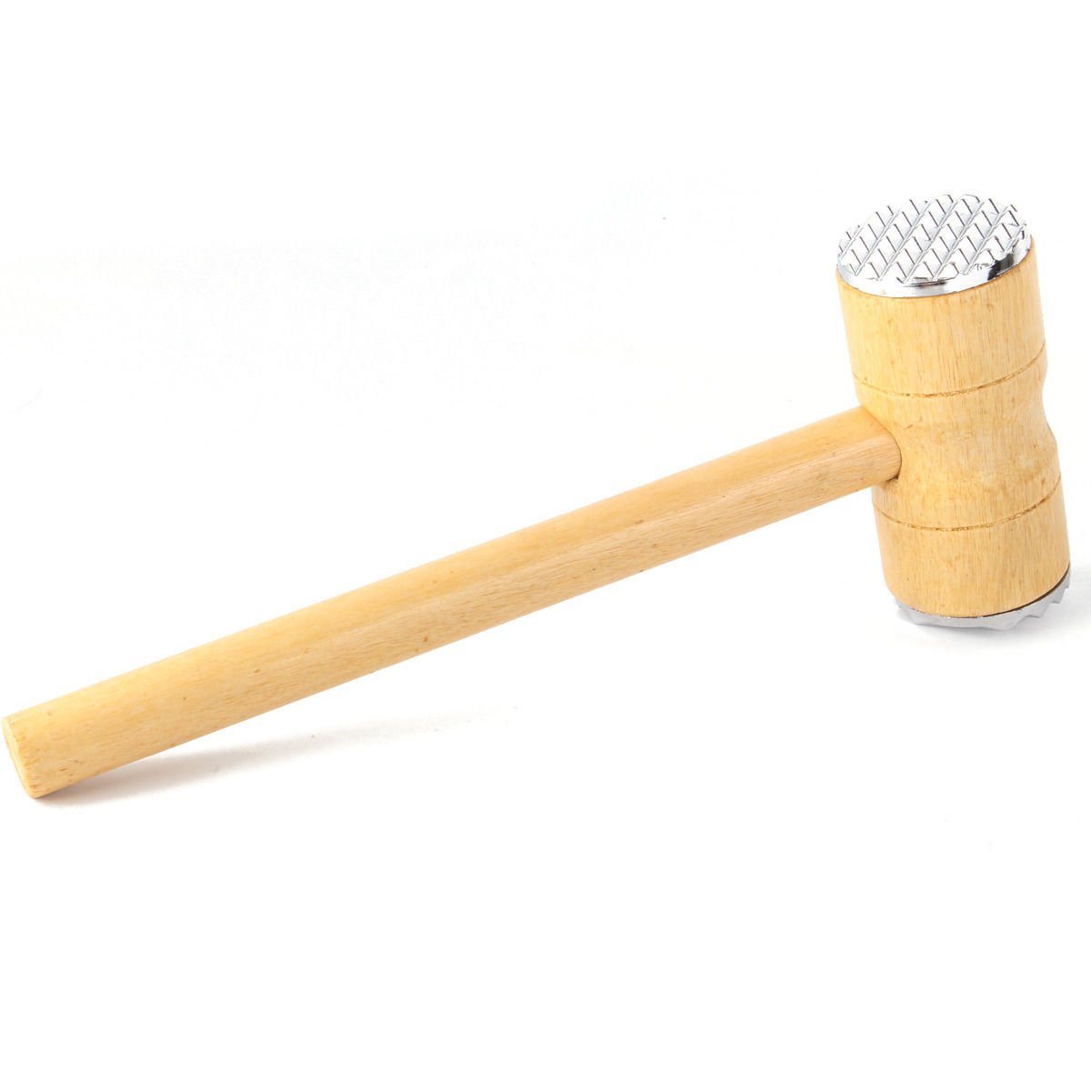 Premium Wooden Meat Tenderizer Mallet with Metal Teeth - Heavy Duty Steak Hammer for Grilling, BBQ & Kitchen Use - USA Made Durable Meat Pounder for Beef, Chicken & Pork