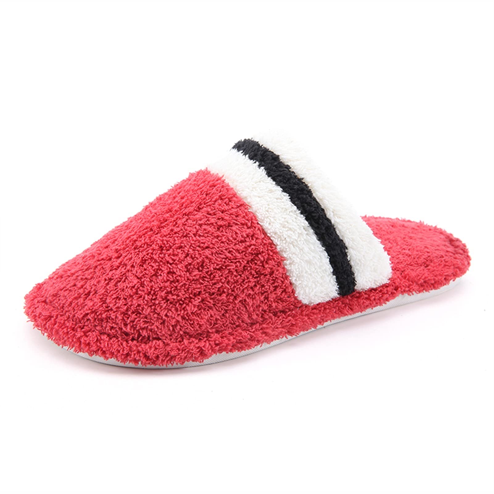Women's Warm Cotton Plush Slippers with Memory Foam - Non-Slip Indoor House Shoes for Winter - Cozy Marshmallow Slide-On Clogs - Perfect for Lounging at Home, Relaxing & Keeping Feet Warm (Size 8.5, Color C)