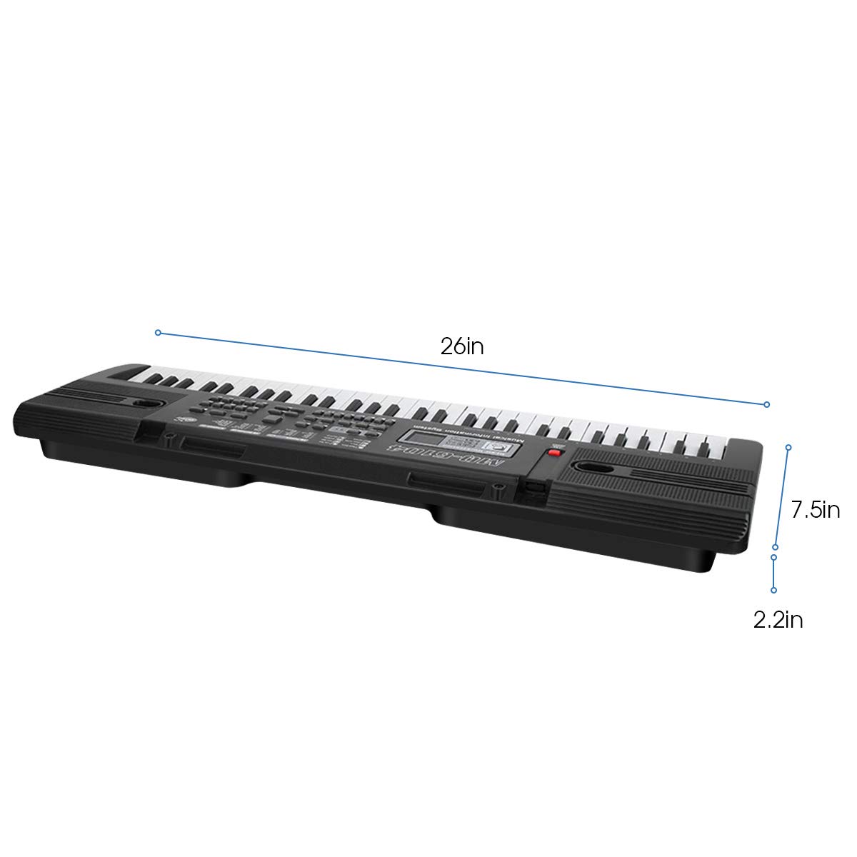 61-Key Portable Electronic Piano Keyboard with Microphone, Music Stand & Power Adapter - Ideal for Beginners, Home Practice & Music Education