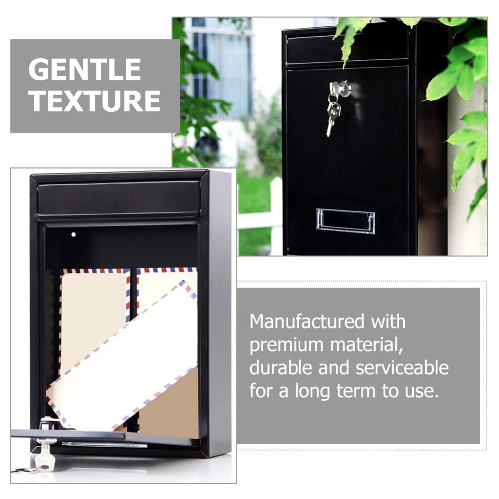 Durable Iron Mailbox for Letters, Magazines & Newspapers - Secure Outdoor Mail Storage for Home, Office & Apartment Buildings