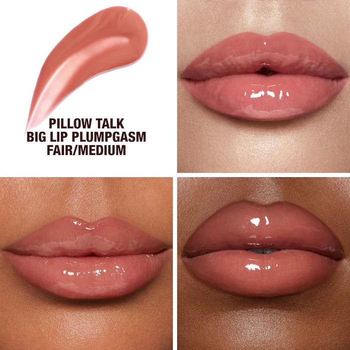 Charlotte Tilbury Pillow Talk™ Big Lip Plumpgasm Volumizing Lip Gloss - Hydrating Plumping Lip Gloss for Fuller Lips, Vegan & Cruelty-Free - Perfect for Date Night, Parties & Everyday Glam
