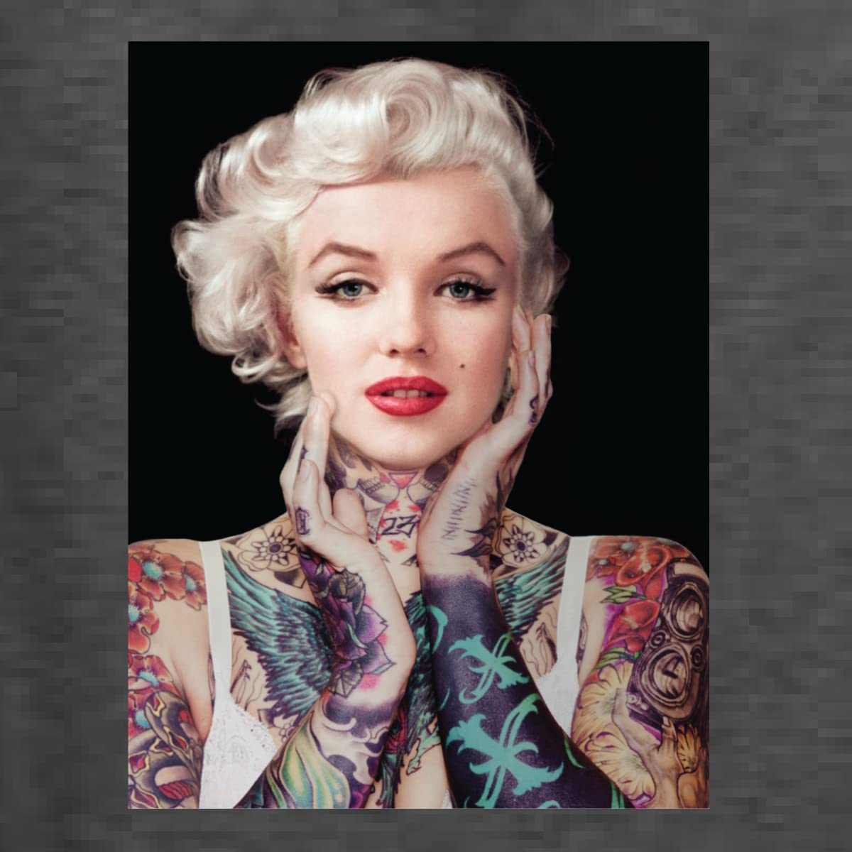 Wild Bobby Marilyn Monroe Tattoo Design Black Pop Culture Unisex Graphic Hoodie Sweatshirt | Vintage Rock Style Pullover for Men & Women | Perfect for Concerts, Streetwear & Casual Outfits