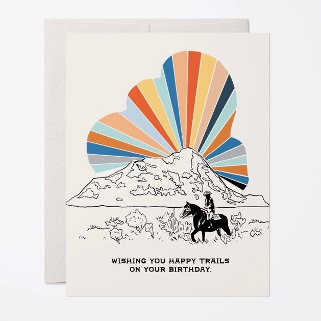 Funny Cosmic Cowboy Birthday Card - Western Cowboy Theme Greeting Card for Men & Women - Perfect for Birthday Parties, Cowboy-Themed Events & Gifts