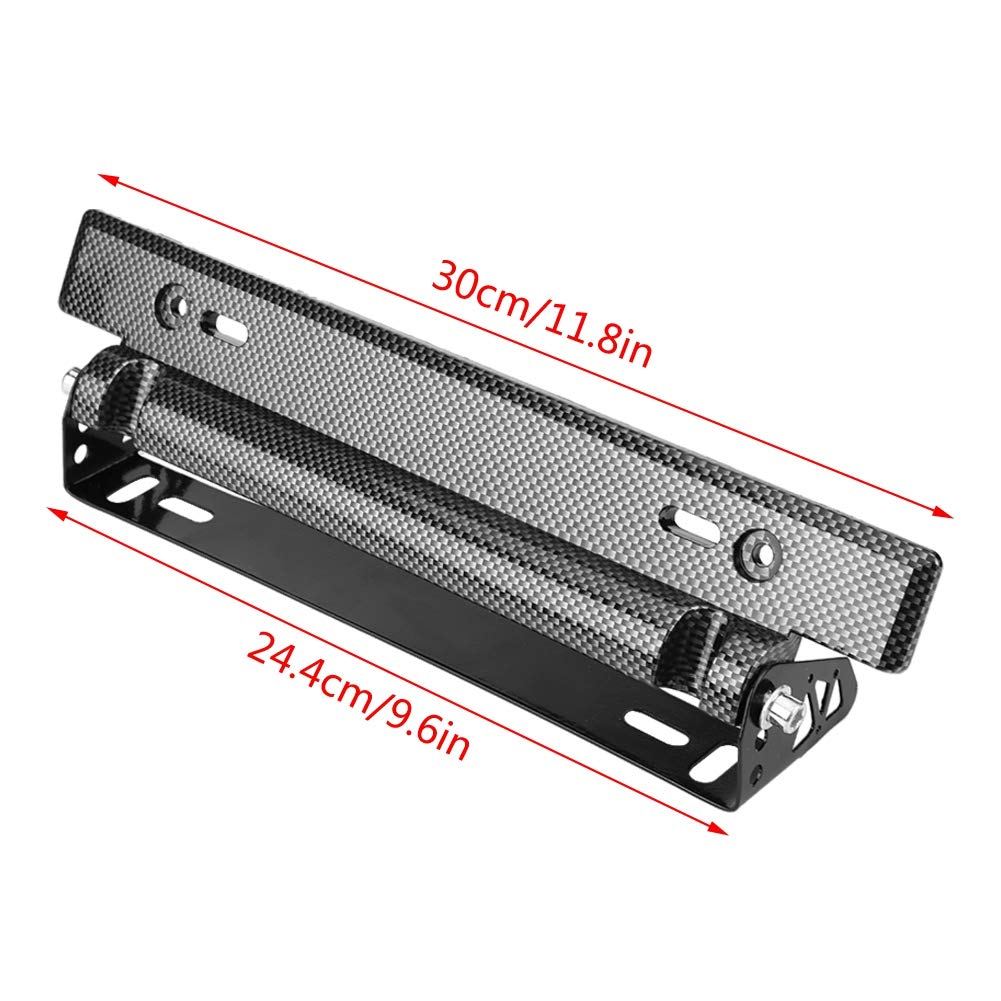 Universal Adjustable Weatherproof Car License Plate Bracket Holder - Durable License Plate Frame for All Vehicles - Perfect for Trucks, SUVs, and Sedans in All Weather Conditions