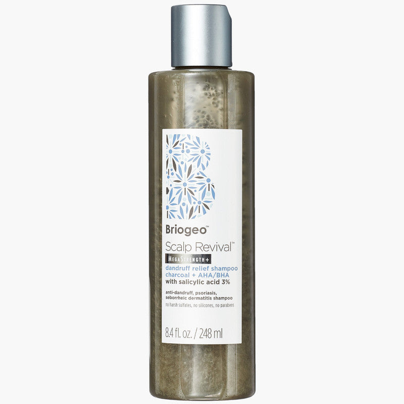 Briogeo Scalp Revival Megastrength Dandruff Shampoo - 8.4 oz for Dry, Itchy Scalp & Flakes - Sulfate-Free Treatment for Healthy Hair - Perfect for Daily Use & Sensitive Scalp Care