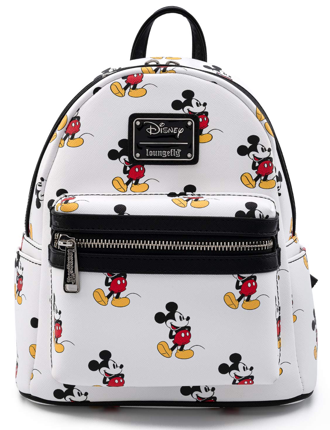 Disney Mickey Mouse Print Women's Double Strap Shoulder Bag Purse by Loungefly - Perfect for Theme Parks, Cosplay & Everyday Fashion Accessories