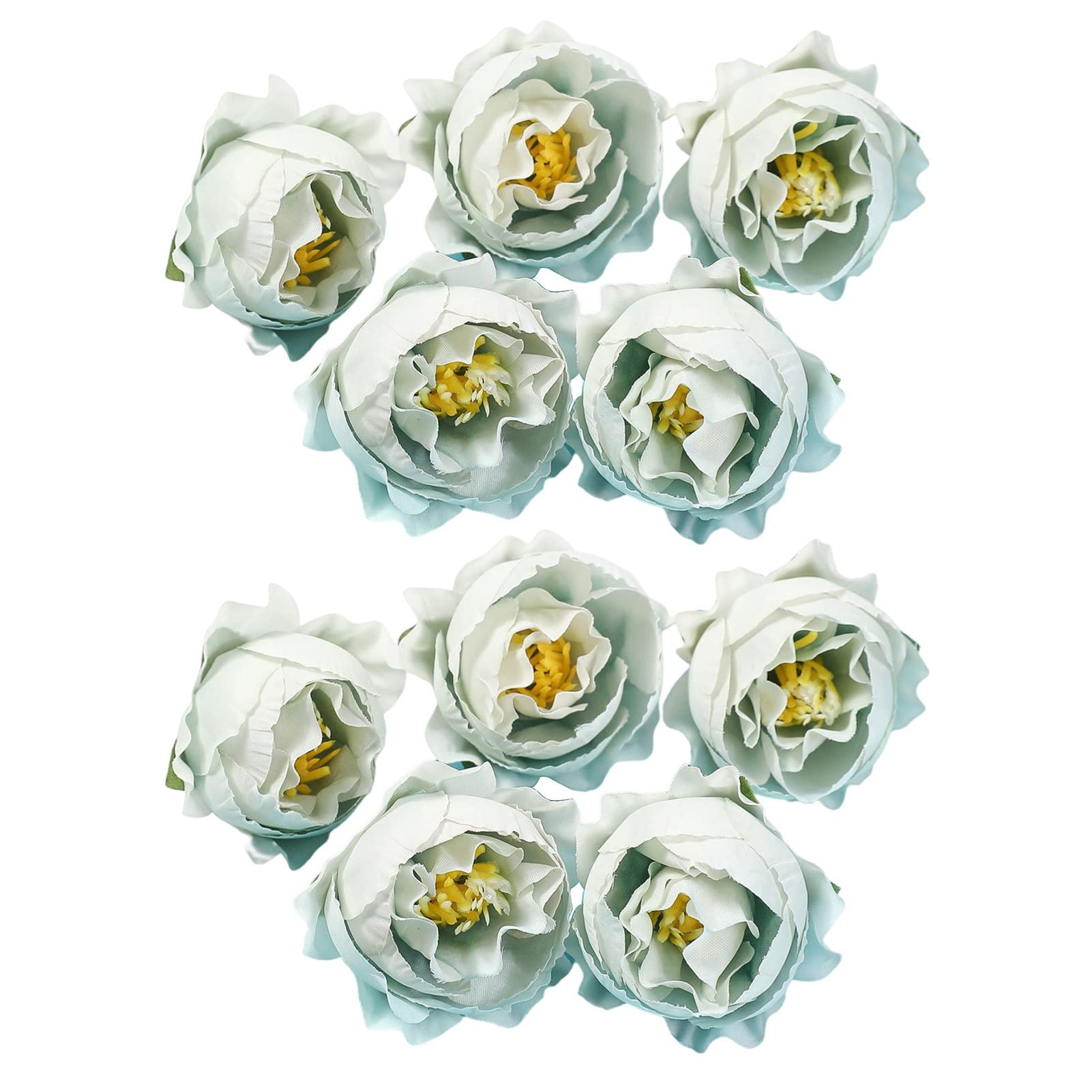 10Pcs 4.5cm Artificial Rose Flower Heads - Realistic Faux Roses for DIY Crafts, Home Decor, Wedding Centerpieces, and Table Arrangements