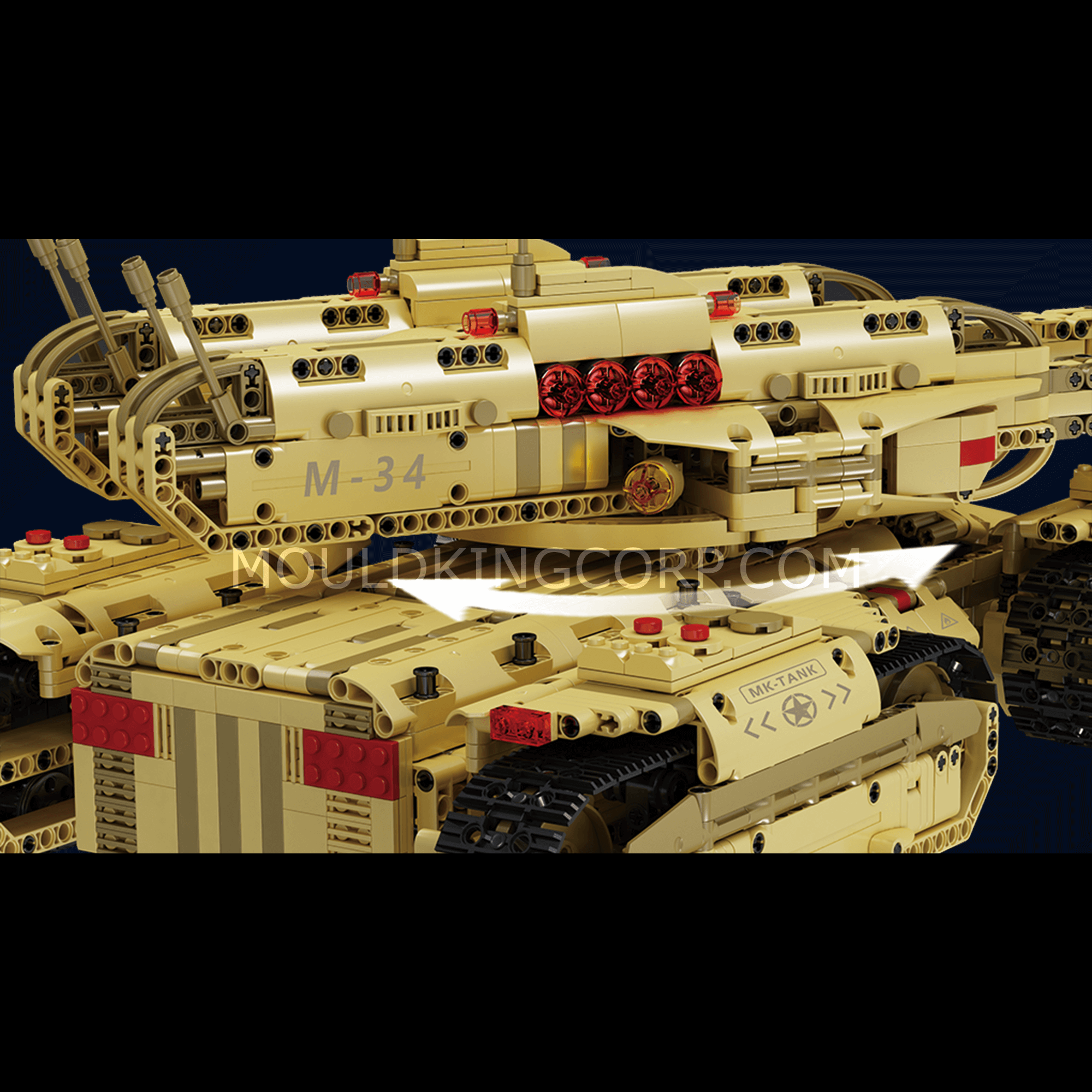 Mould King 20011 Motorized Mammoth Tank Building Set - 3,445 Pieces STEM Construction Toy for Adults & Kids | Perfect for DIY Projects, Collectors & War Vehicle Enthusiasts