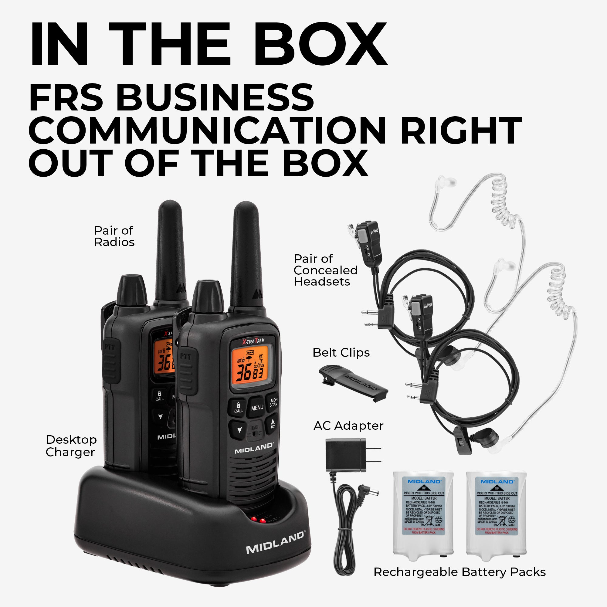 LXT600 FRS License-Free Two-Way Radio Bundle (2 Pack) - Long Range Walkie Talkies for Outdoor Adventures, Hiking, Camping & Emergency Communication