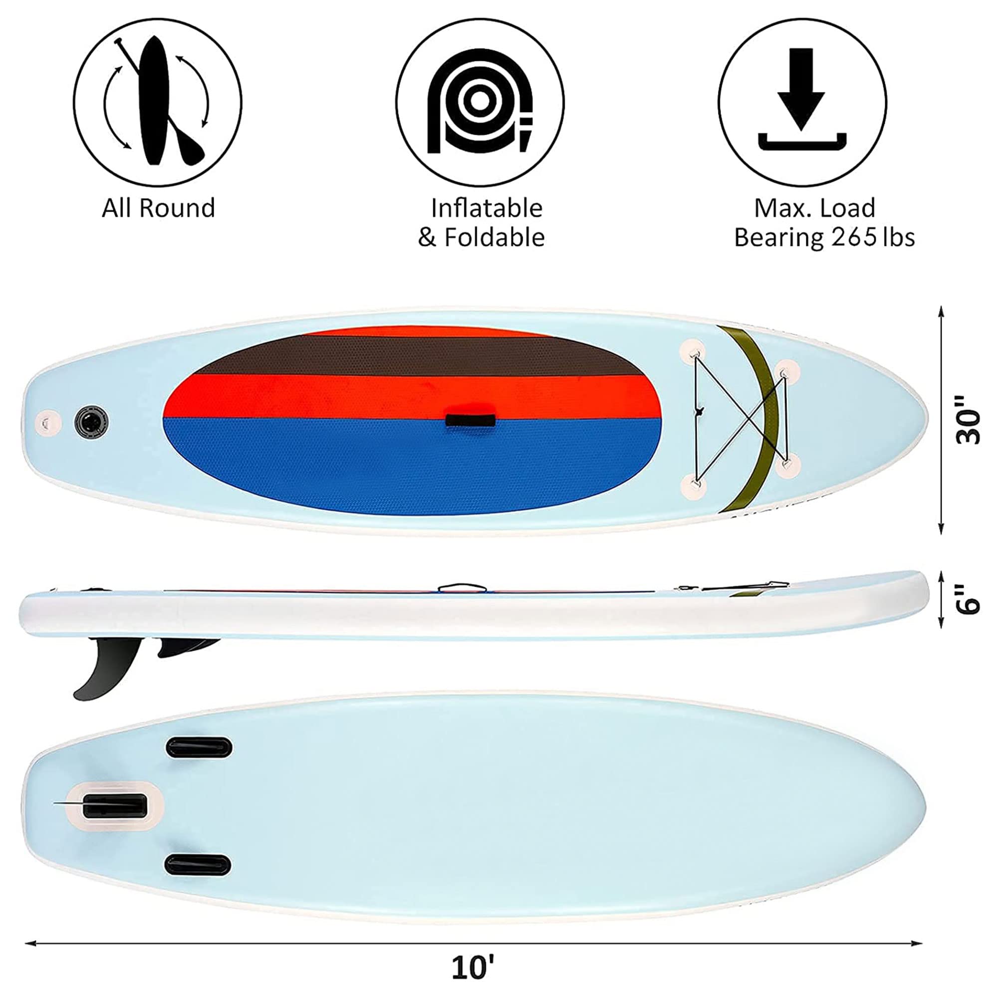 ANCHEER Inflatable Stand Up Paddle Board - 10'6
