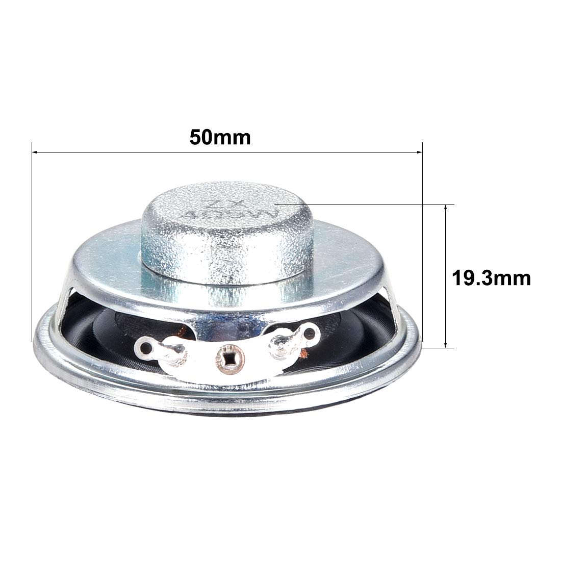 5W 4 Ohm 50mm Round DIY Speaker Replacement Loudspeaker - 2 Pack for Home Audio, DIY Projects, and Speaker Repair | High-Quality Sound for Music Enthusiasts