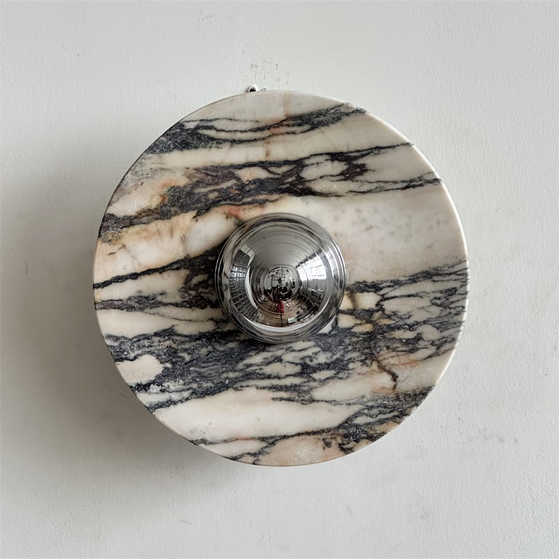 Calacatta Marble Wall Sconce Light - Modern Gold Finish Bathroom Vanity Lighting for Bedroom, Hallway & Living Room Decor