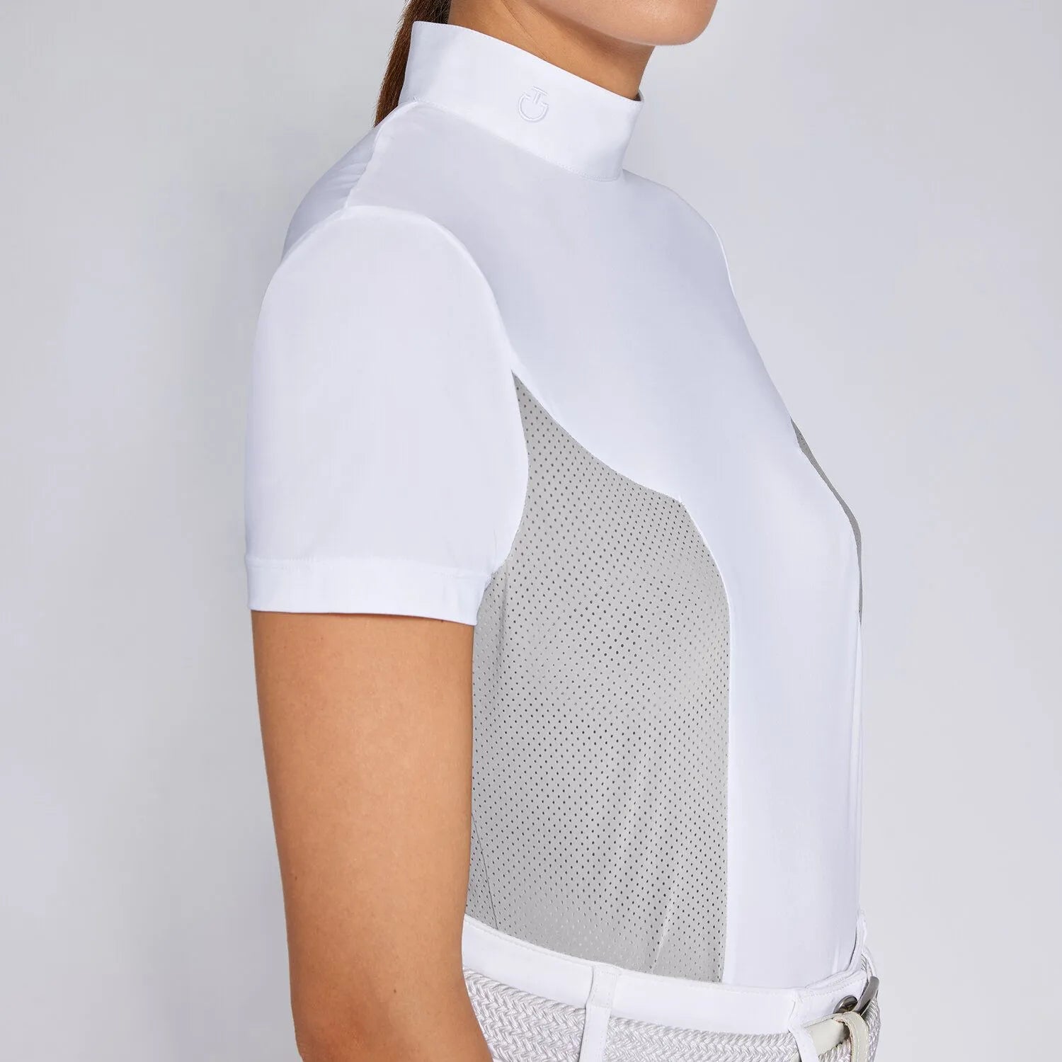 Cavalleria Toscana Women's Short Sleeve Equestrian Polo Shirt - Breathable & Moisture-Wicking for Horse Riding Competitions & Training