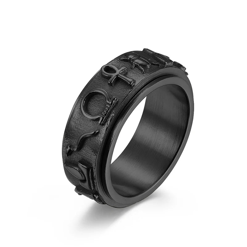 Egyptian Kingdom Ring - Ancient Egyptian Style Jewelry for Men & Women - Perfect for Costume Parties, Historical Reenactments & Unique Gifts