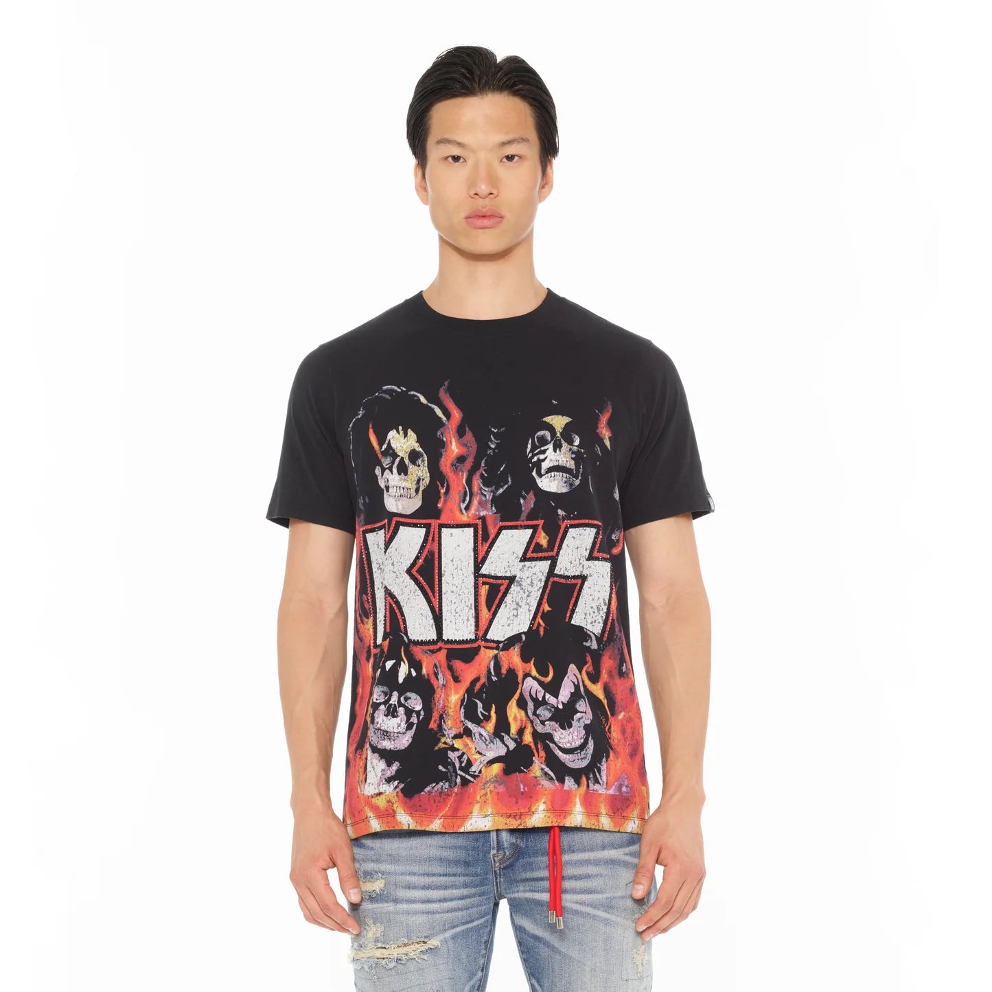 CULT OF INDIVIDUALITY Kiss Hellfire Graphic T-Shirt - Gothic Punk Streetwear for Men & Women | Perfect for Concerts, Festivals and Alternative Fashion