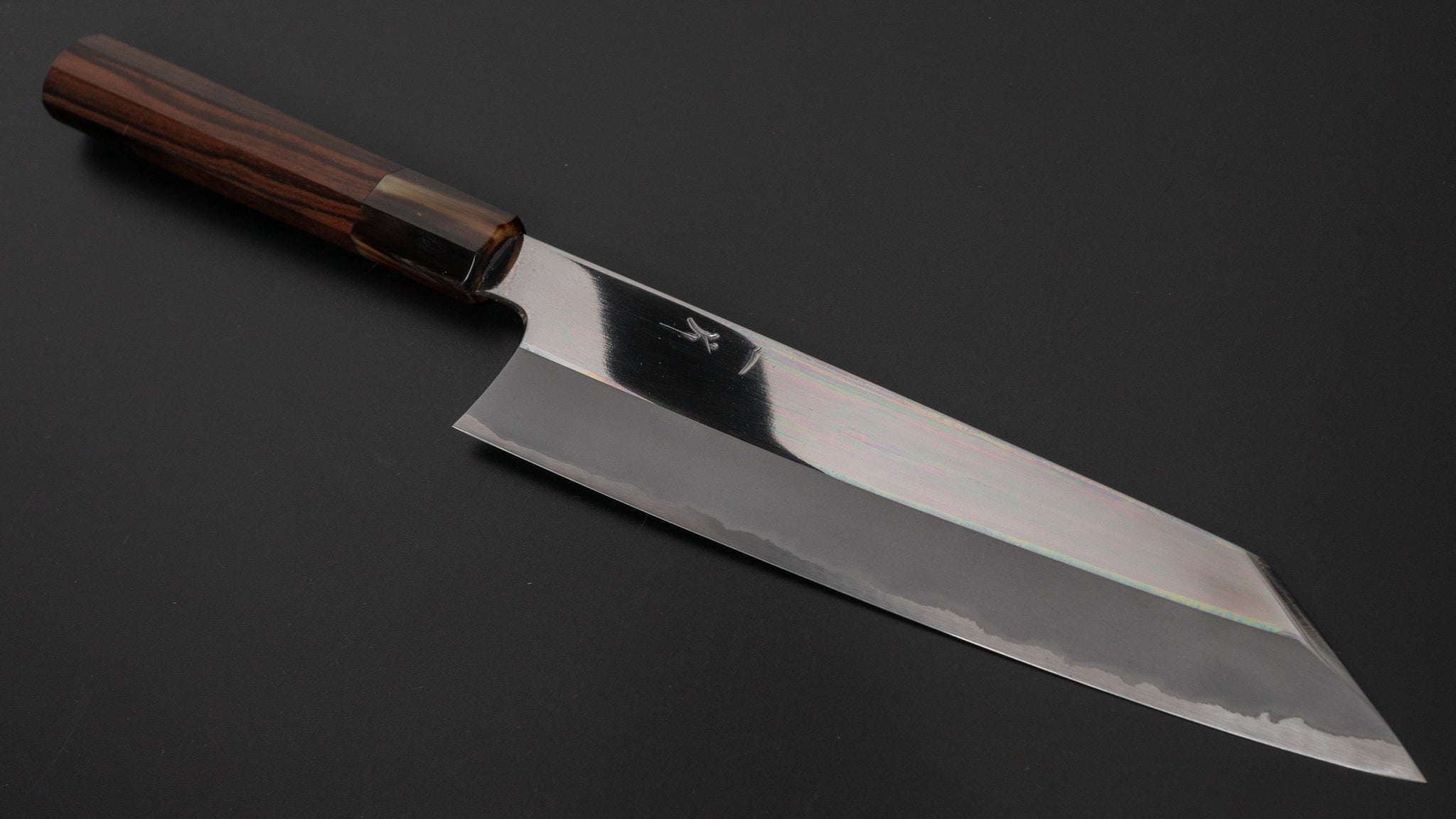 Hitohira Togashi White #1 Stainless Clad Kiritsuke Gyuto 240mm Japanese Chef Knife with Taihei Makassar Ebony Handle (Mirror Polished) - Perfect for Sushi, Sashimi & Precision Cutting