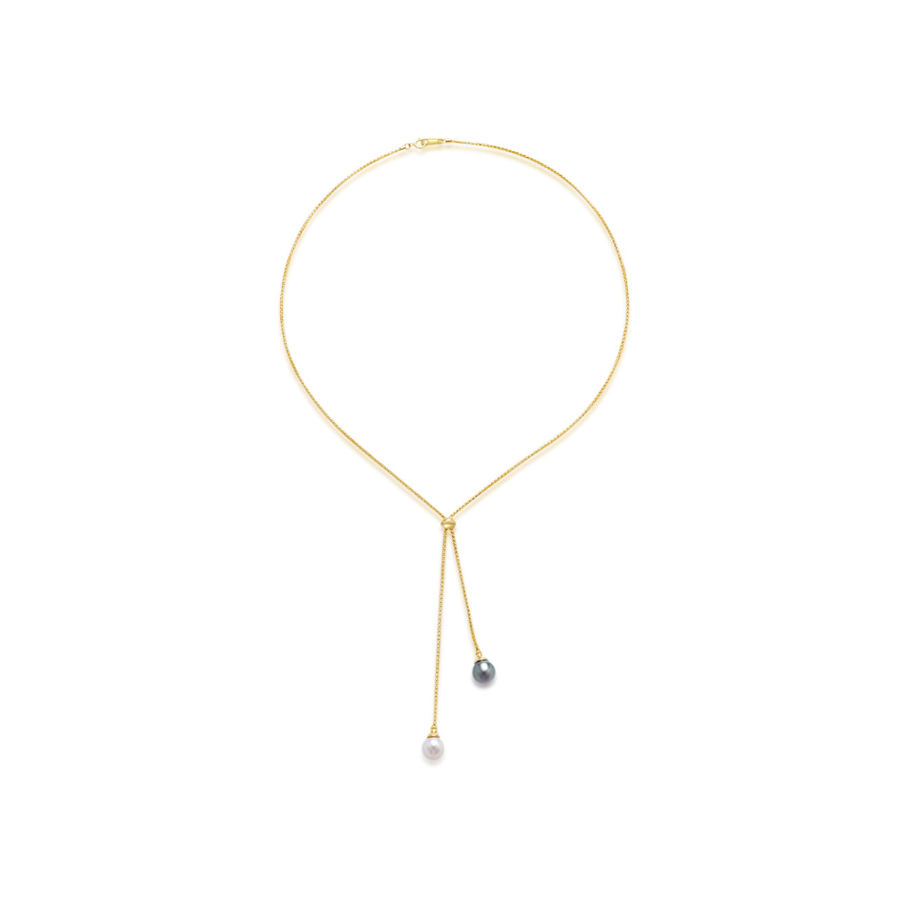 18K Solid Gold Diamond Pearl Necklace for Women - Elegant Bridal Jewelry Gift (KN00197) | HARMONY - Perfect for Weddings, Anniversaries, and Special Occasions