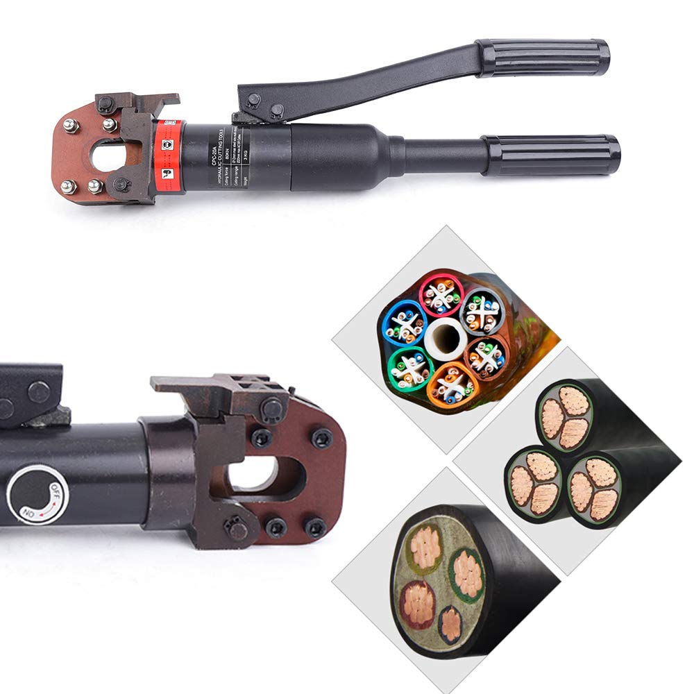 CPC-20A 6 Ton Hydraulic Cable Cutter | Heavy Duty Wire Rope Scissors | Professional Metal Cutting Tool for Construction, Mining & Industrial Use