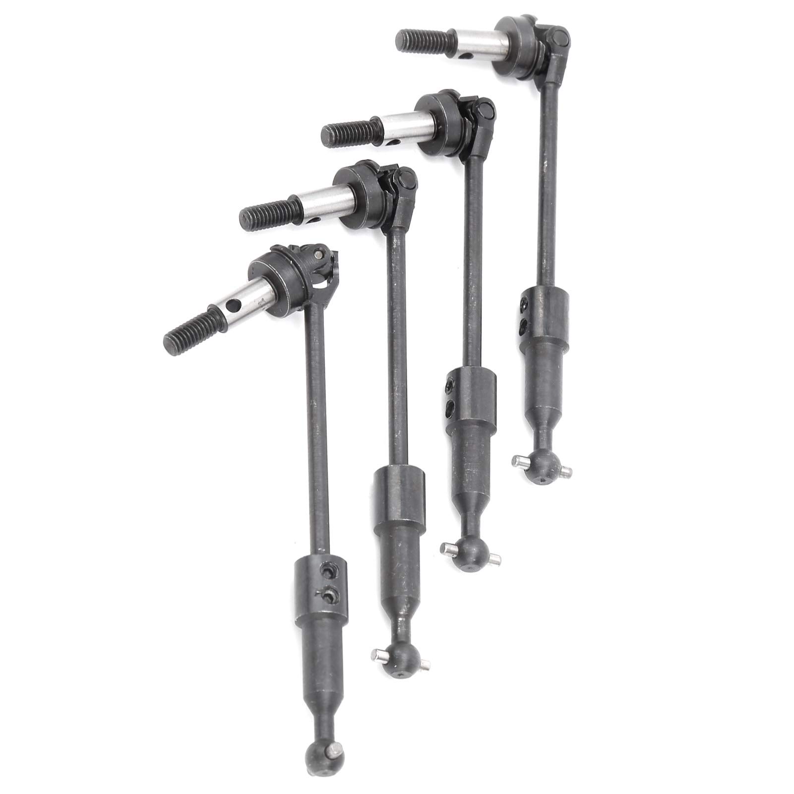 Rosvola RC Drive Shaft - High-Quality 4Pcs Black Transmission Shaft for HSP 94118/94107/94170/94128/94108/94109/94110/94111/94111Pro RC Cars - Durable Replacement Part for Off-Road Racing & Crawler Performance Upgrades