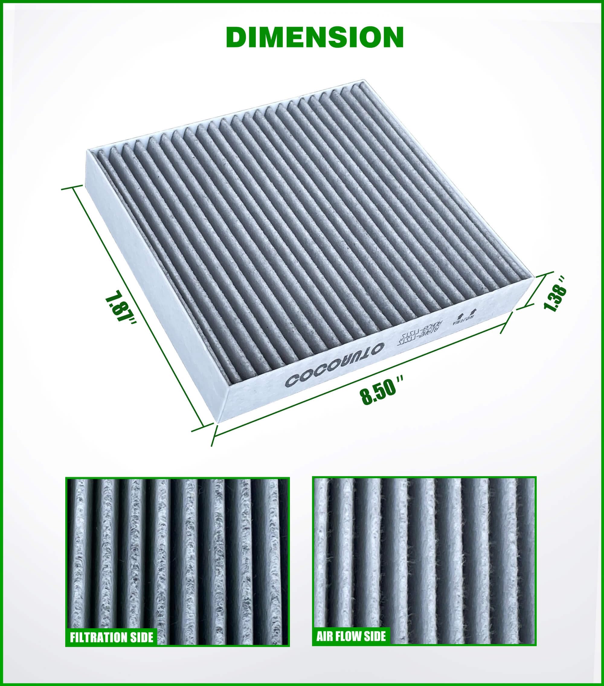 Premium Cabin Air Filter Compatible with Nissan Rogue 2021-2025, Sentra 2020-2025, Altima 2019-2025, Pathfinder QX60 2022-2025 & INFINITI QX50 2019-2025 - Replaces OEM 27277-5NA1A 27277-6CA0A - Improves Air Quality for Cleaner, Fresher Cabin Environment