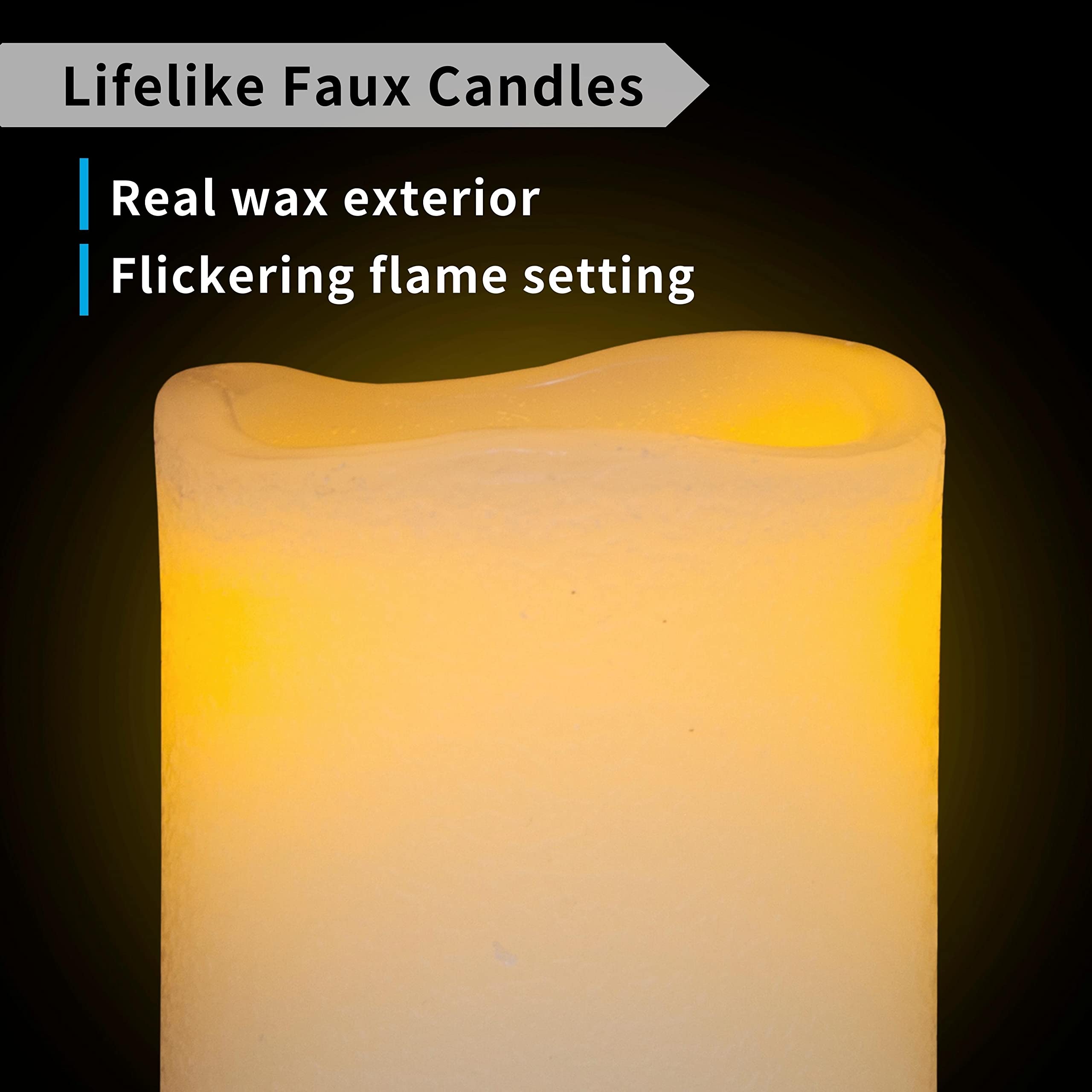 FURORA LIGHTING White Real Wax LED Candles with Remote & Timer - 4 Pillar & 4 Votive Flameless Candles Set of 8, Battery Included - Perfect for Home Decor, Wedding Centerpieces, Romantic Dinner Ambiance & Holiday Lighting