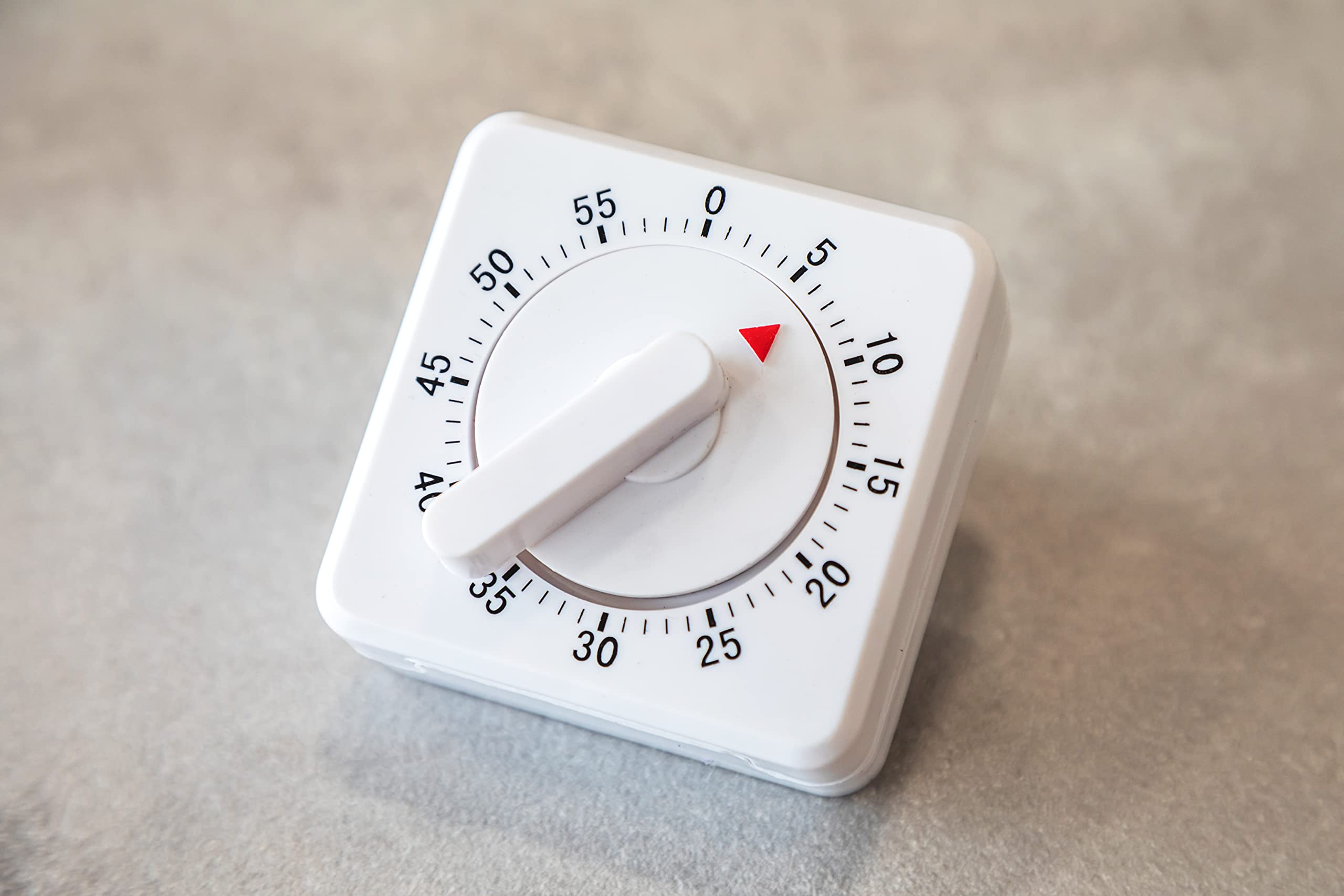 KitchenCraft 60-Minute Mechanical Wind Up Kitchen Timer - White | Perfect for Baking, Cooking, and Classroom Activities