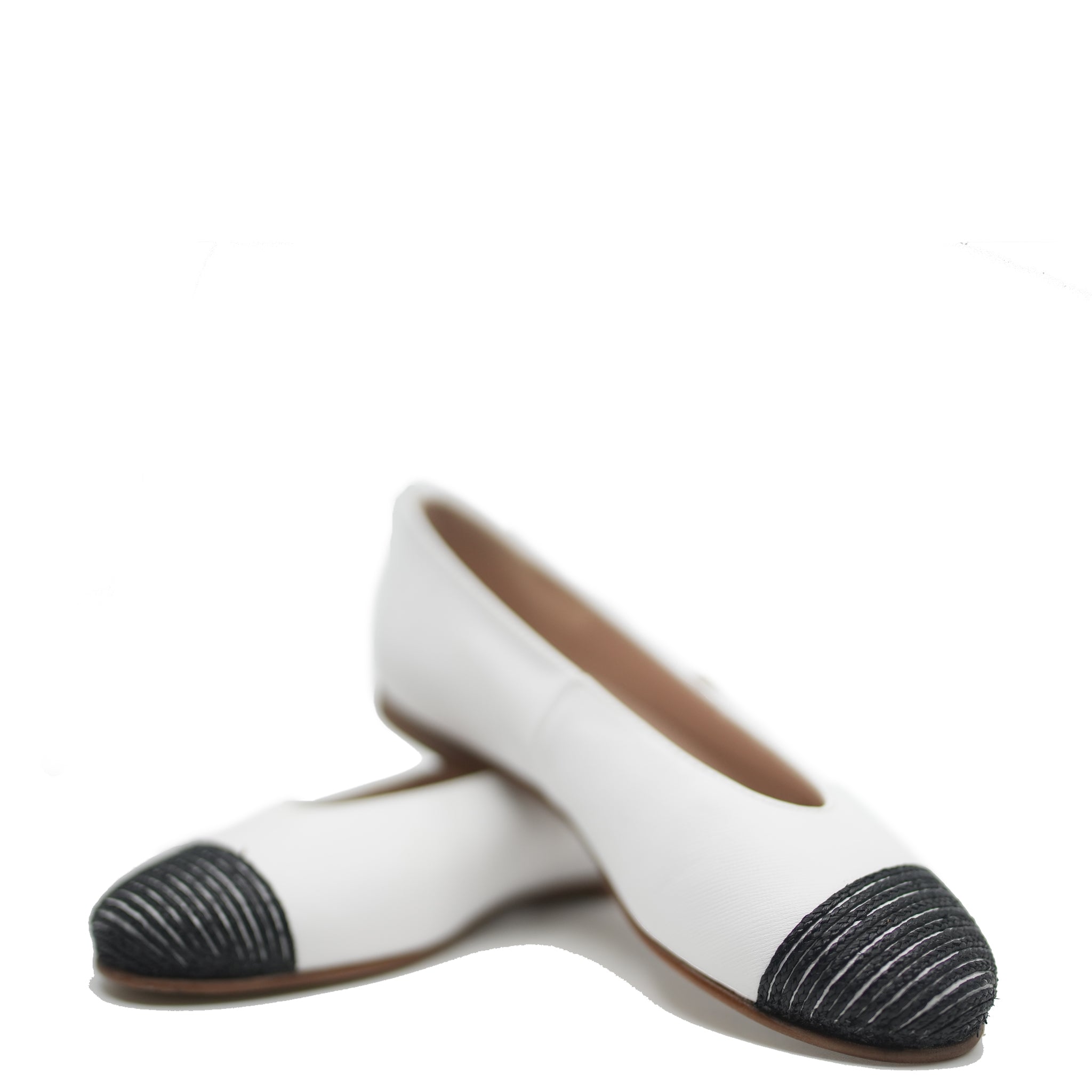 Beberlis White and Black Rope Flat Shoes - Comfortable Casual Flats for Women | Perfect for Walking, Office Wear & Everyday Outfits